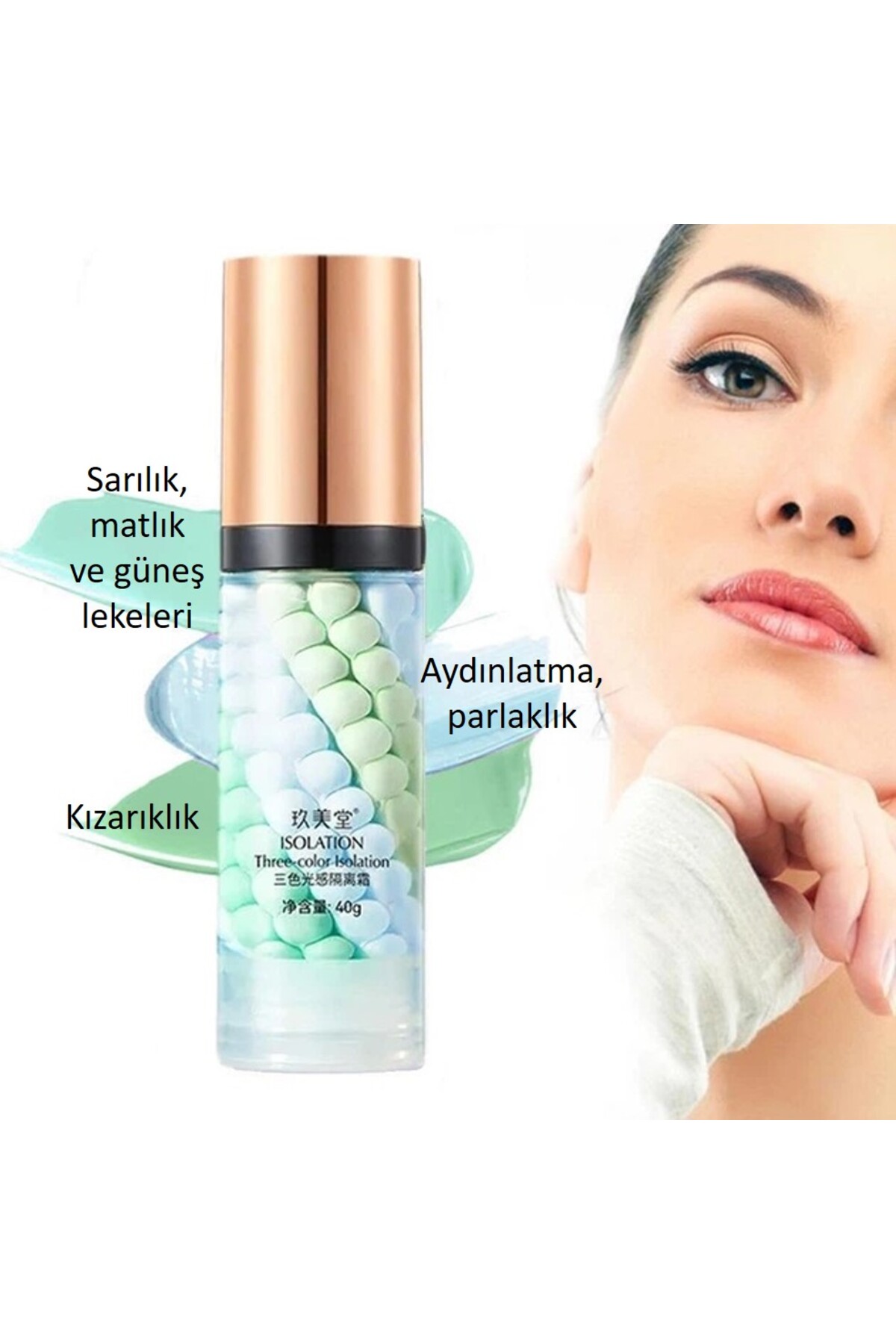 Üç Renkli Eşitleyici Aydınlatıcı Gökkuşağı Efsane Primer Baz Krem 40 gr — رنگارنگ TYC471C04684FC129B809AE00 — تصویر 5 از 8