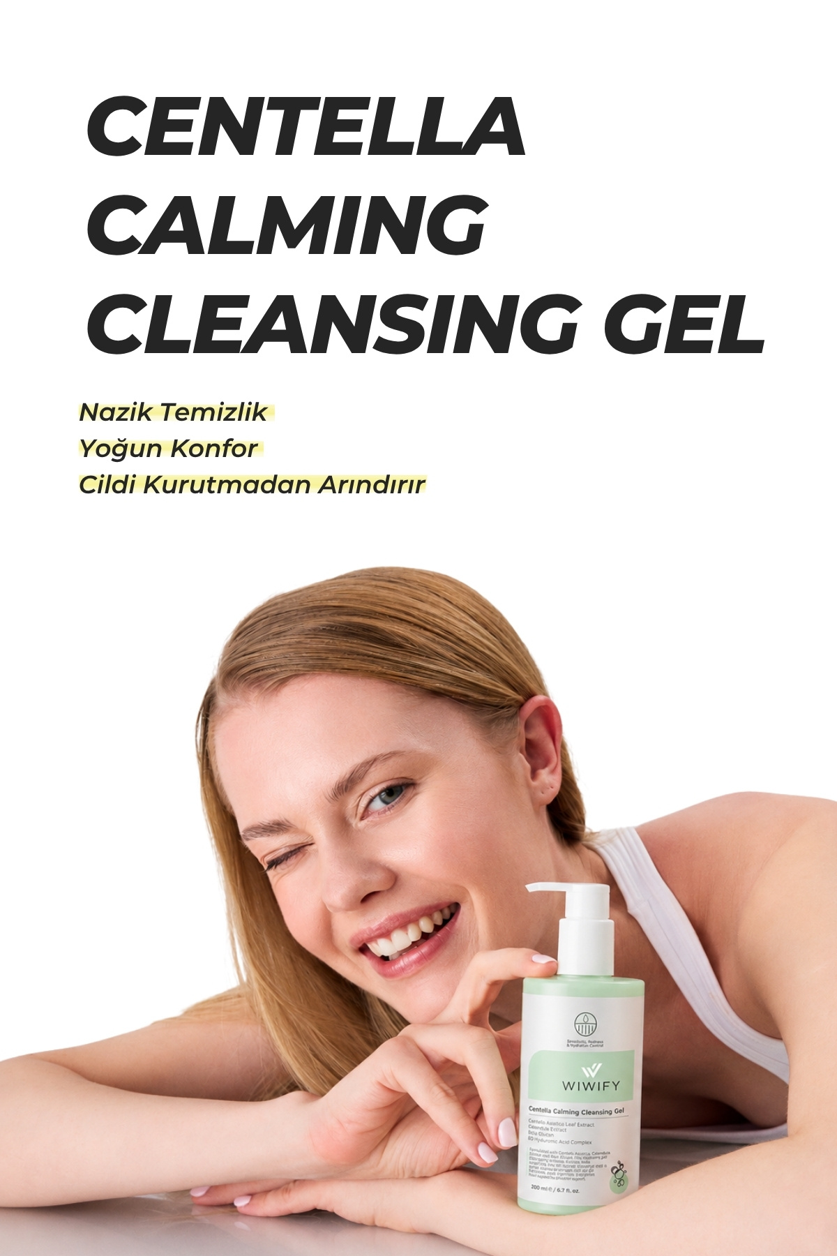 Centella Calming Yüz Yıkama Jeli Hassasiyet ve Kızarıklık Karşıtı, Yatıştırıcı, Nemlendirici Etkili — 123 — تصویر 3 از 6