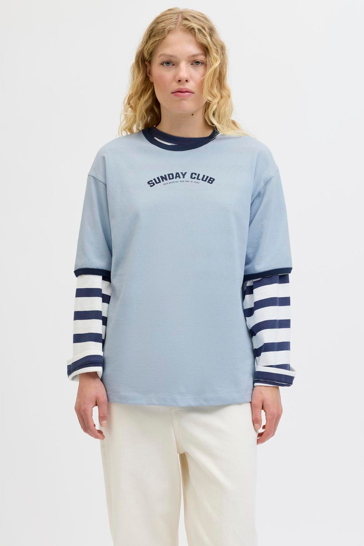 Kadin Gögüs Baskili Loose Fit - Millow