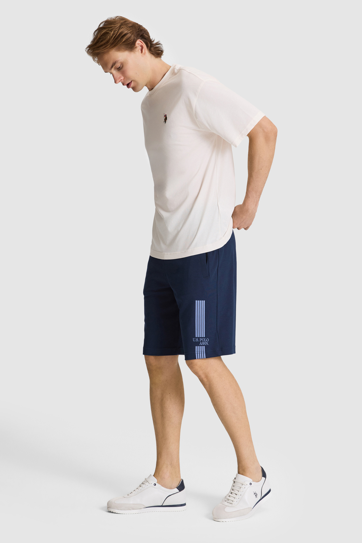 U.S. Polo Assn. Erkek Lacivert Örme Şort 50327204-VR033 görsel 3