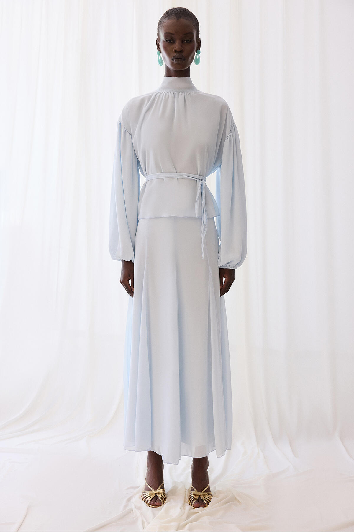 Touche Prive Volanli Chiffon Suit