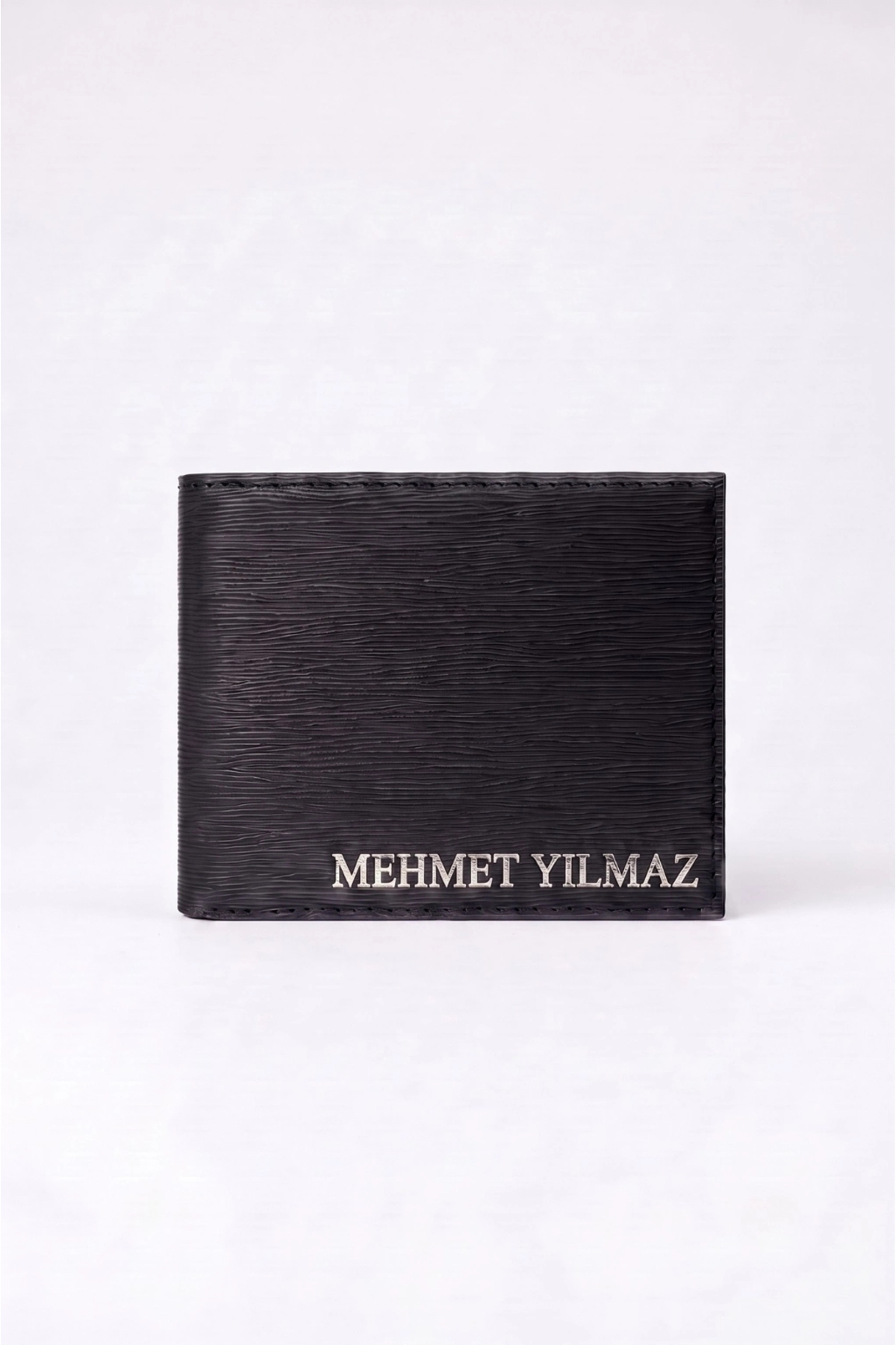 VANİLLA COLLECTİON Deri Cüzdan Kişiye Özel İsim Basklı-9 Kart-Bozuk Para Bölmeli Kelebek Model Siyah Cüzdan görsel 6