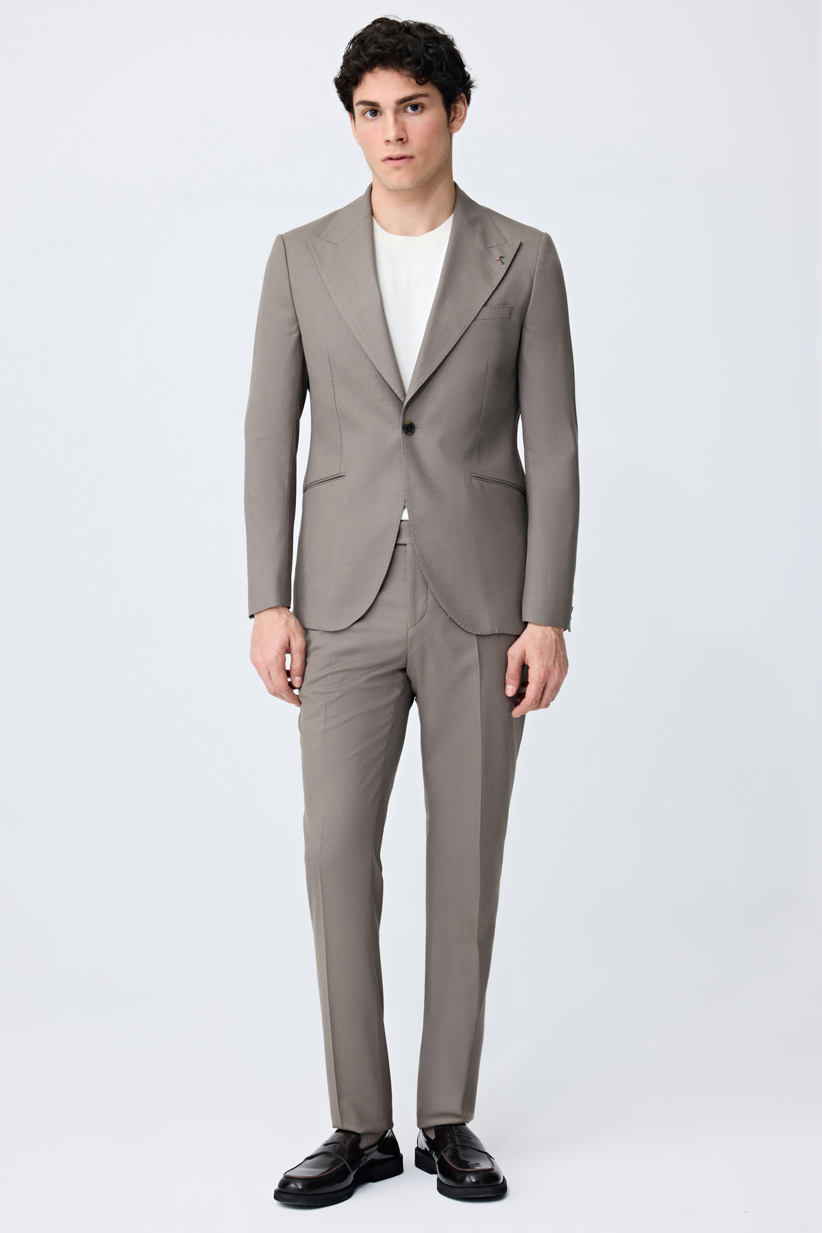 Slim Fit Vizon Armürlü Takim Elbise — بژ 6TF05KV03560M — تصویر 4 از 8