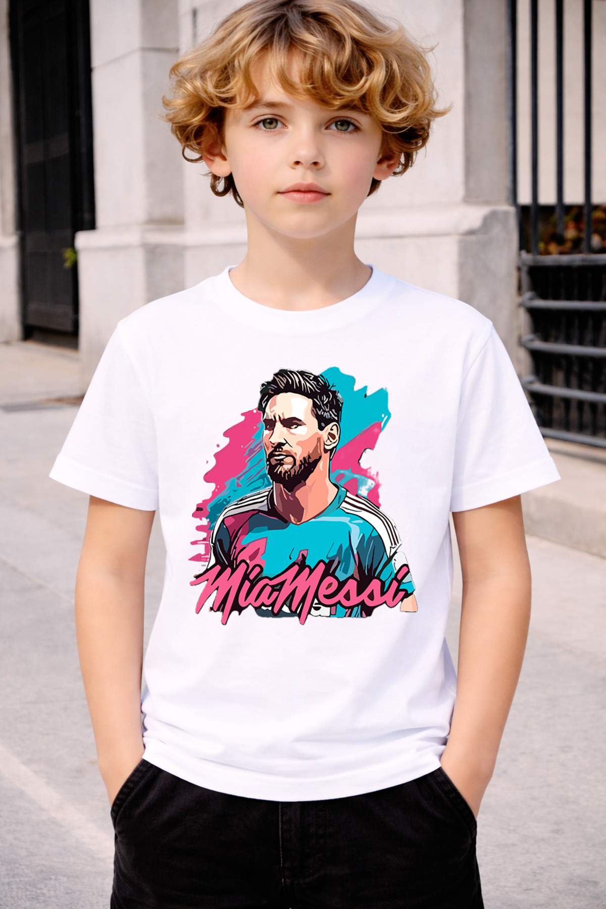 STYLE-X Lionel messi PRINTED CREW NECK CHILDREN and YOUNG TSHIRT