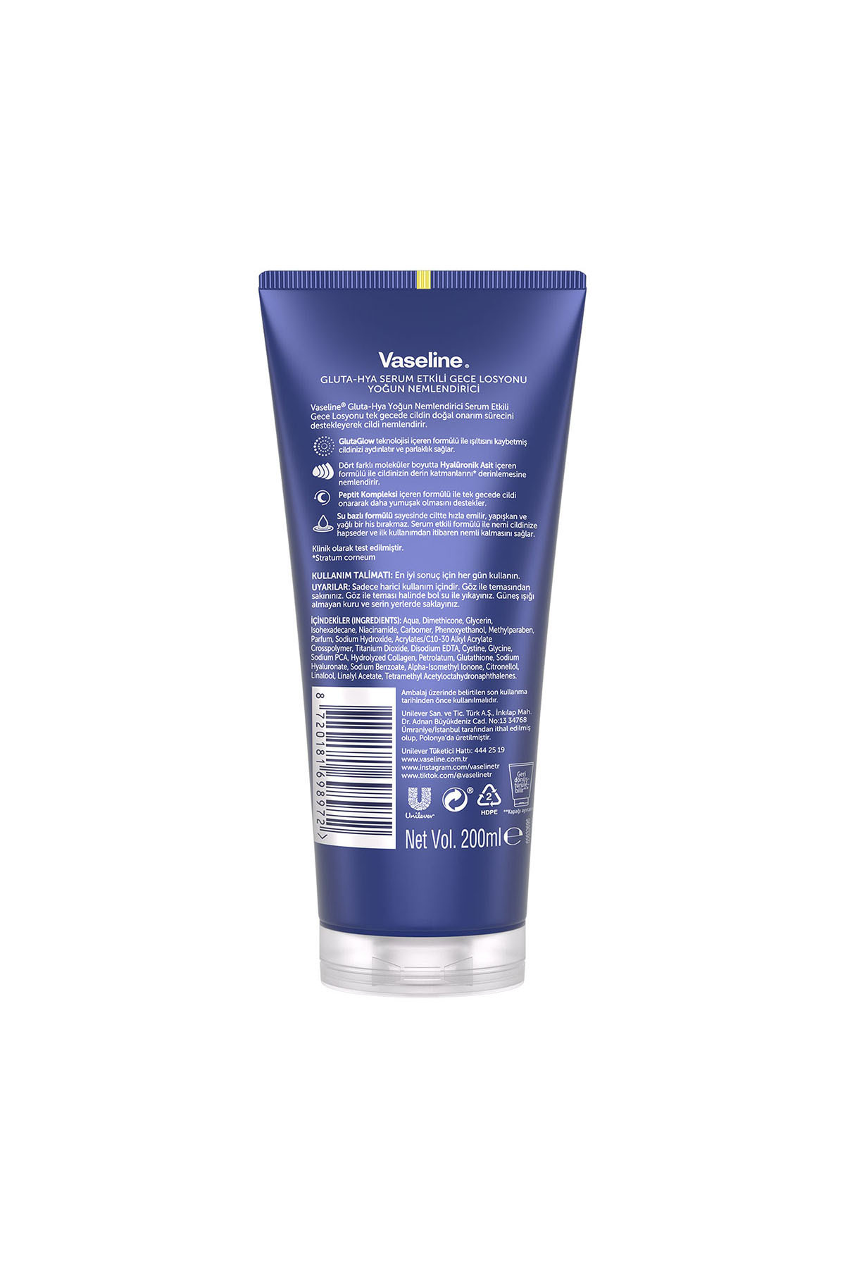 Gluta Hya Serum Etkili Gece Losyonu Yoğun Nemlendirici 200 ml — SET.UNİ.11435 — تصویر 7 از 7