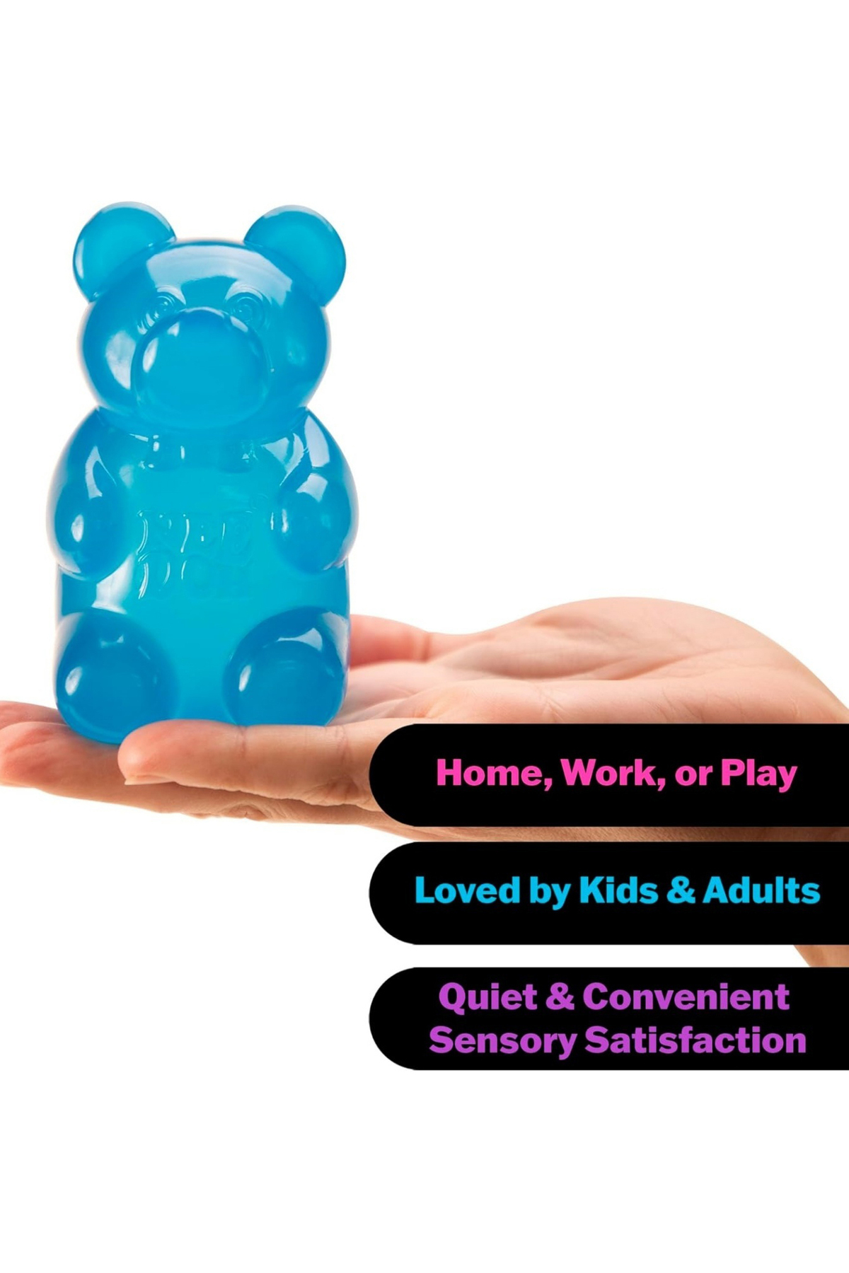 Generic Gummy Bear – Jelly Sensory Toy-Blue - Color May Vary (Pack of 1)