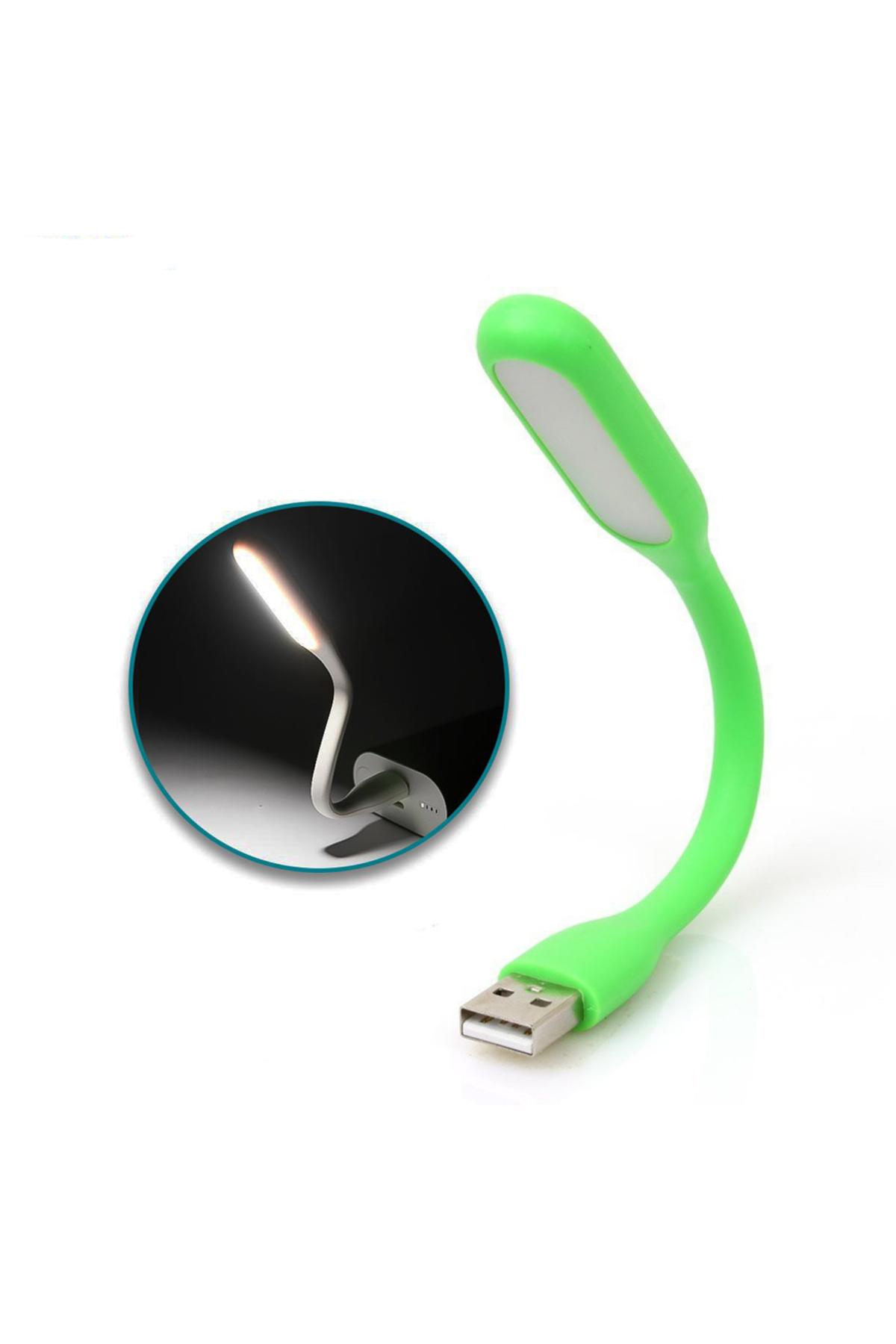 Usb Led Lamba Katlanabilir Pc Laptop Klavye Aydınlatma Esnek Bükülebilir Powerbank/Bilgisayar/Laptop Gibi Usb Bağlantısı Olan Cihazlarda Kullanabilirsiniz Yeşil