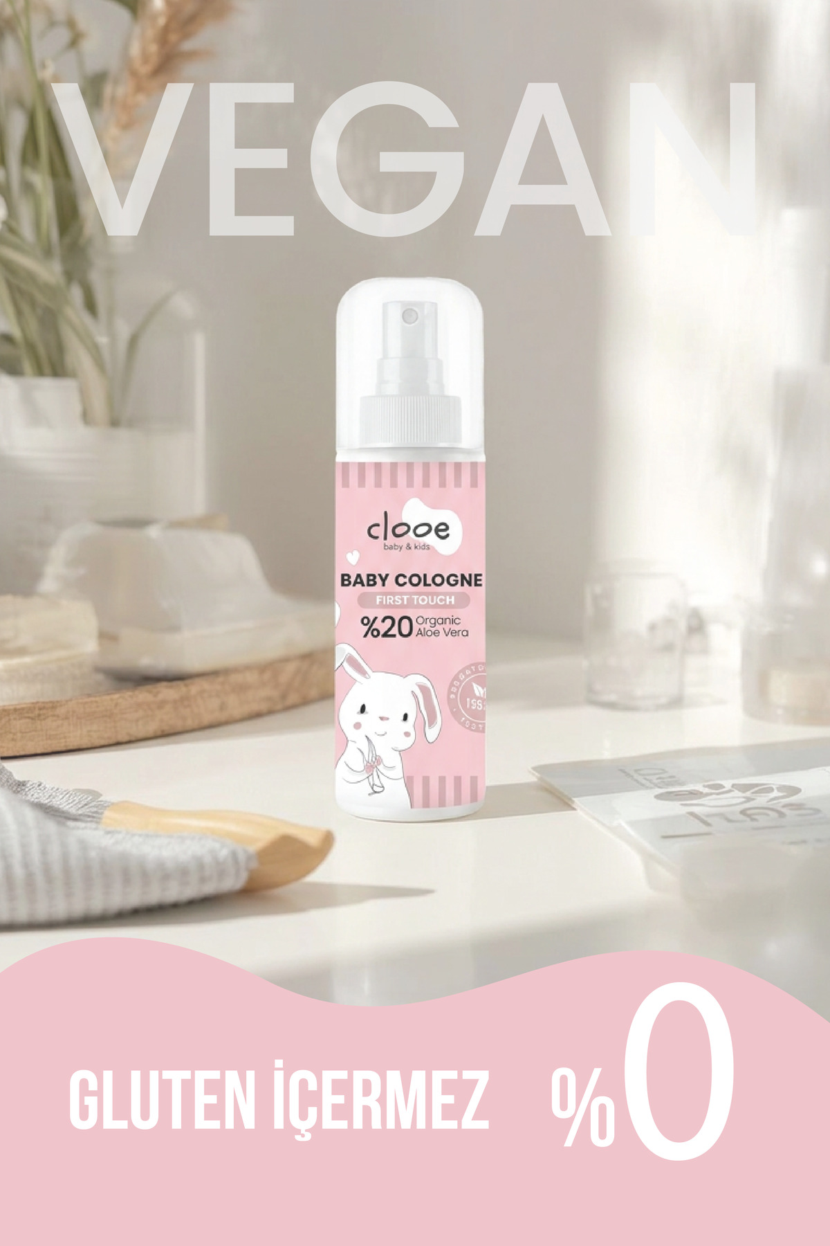 3'lü Bebek Kolonyası First Touch 150 ml - Temiz Çarşaf Esintili - Organik Aloe Vera Özlü — PKA077 — تصویر 2 از 4