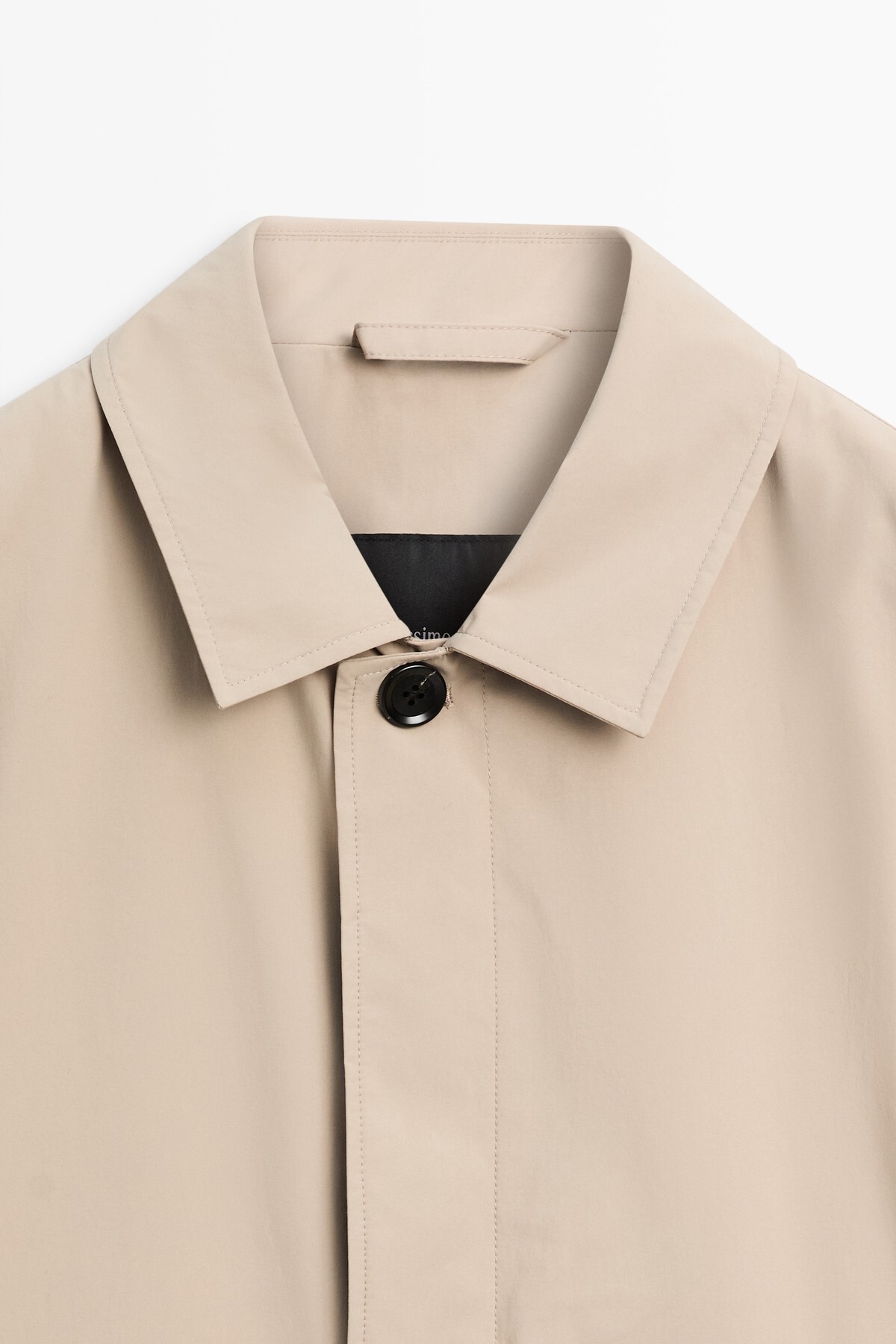 Massimo Dutti Hafif uzun trençkot görsel 6