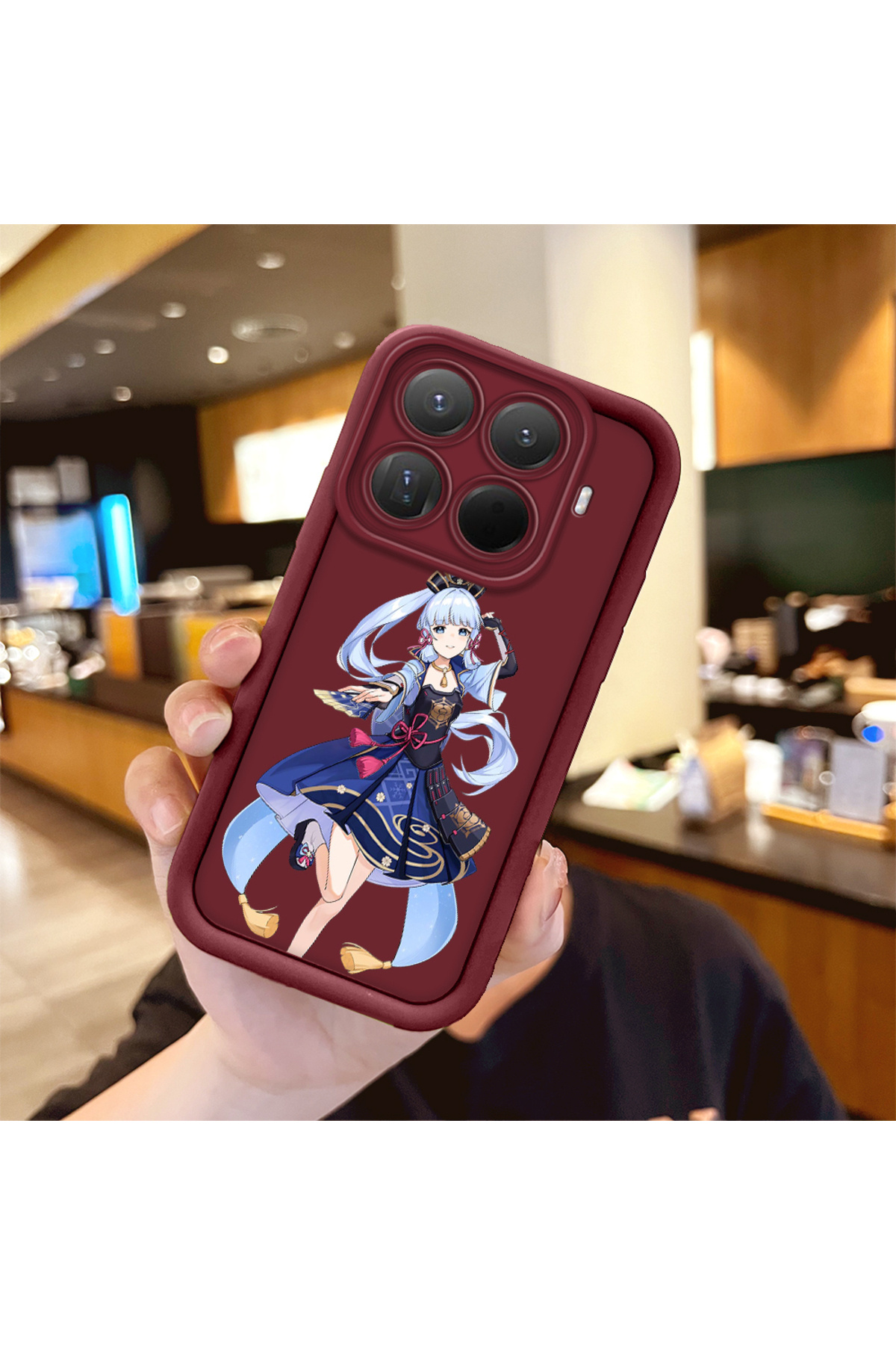 Mi 15T Pro Compatible case camera protector Burgundy Silicone Couple Phone Case Cat Pattern