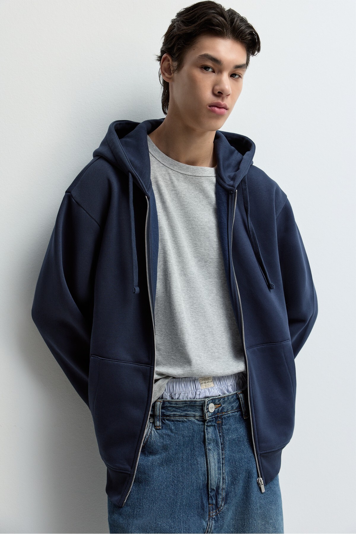 LEFTIES Temel fermuarlı sweatshirt görsel 5