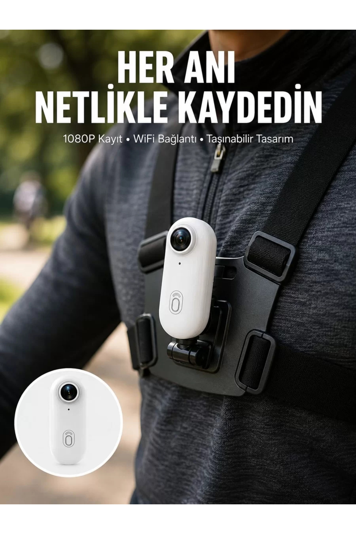 Suya ve Darbeye Dayanıklı Kompakt Spor Kamera 1080P Yeni Nesil