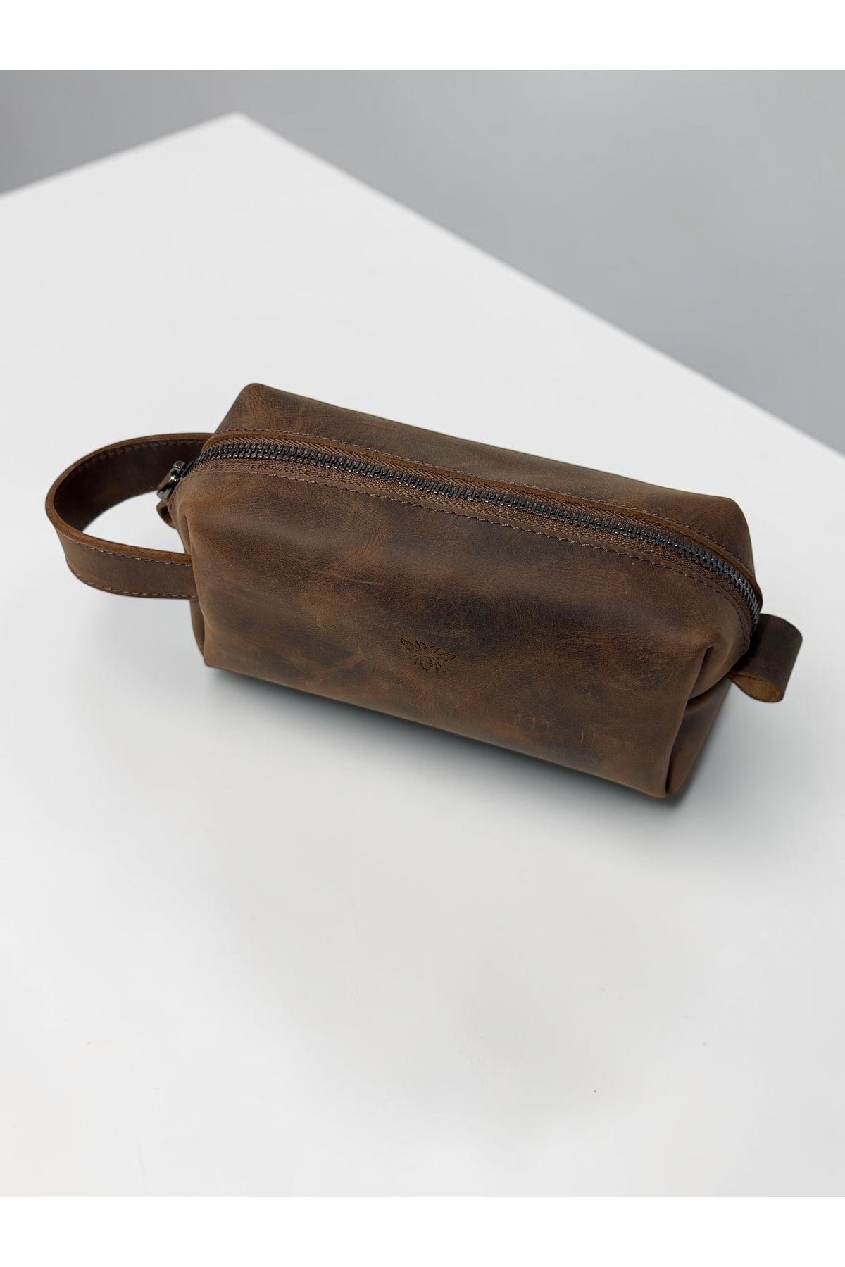 BeeBlack %100 Hakiki Deri Organizer NERO Model El Çantası-Siyah Crazy Günlük El Taşıma Çantası orta boy görsel 5