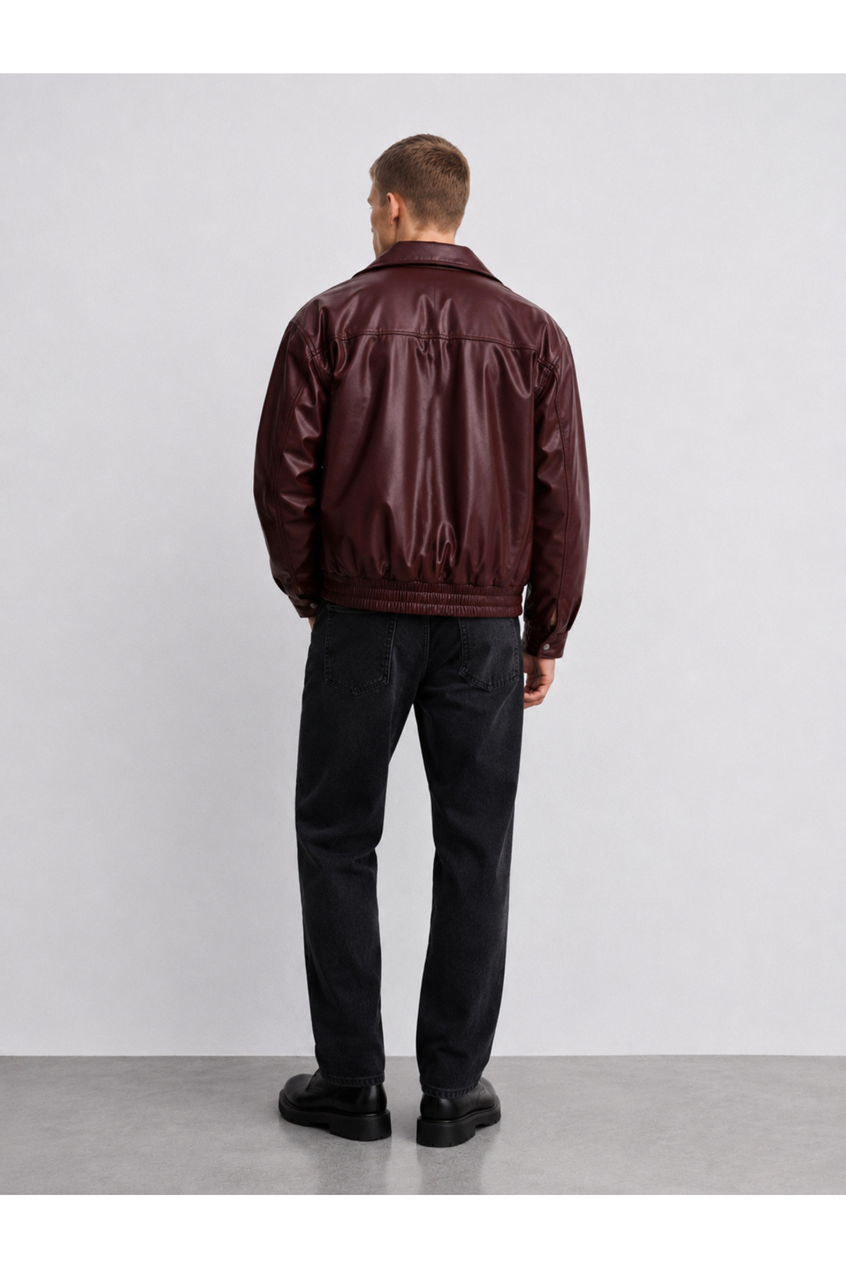 çerme Yeni Sezon Premium Oversize Erkek Deri Ceket görsel 4