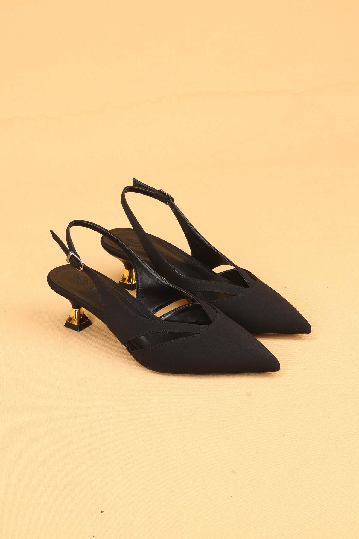 Nilsa Shoes Kadın Kısa Topuklu Tokalı Abiye Ayakkabı Topuklu Ayakkabı görsel 3