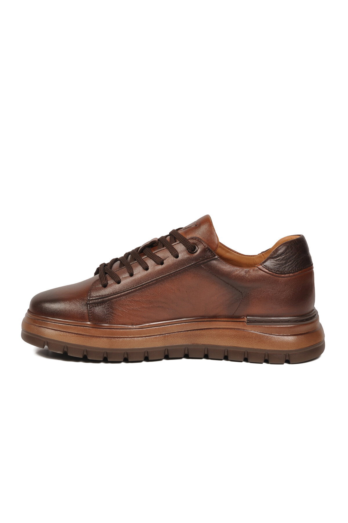 Voyager Taba Hakiki Deri Hafızalı Taban Erkek Casual Ayakkabı Sneaker M387 M görsel 4