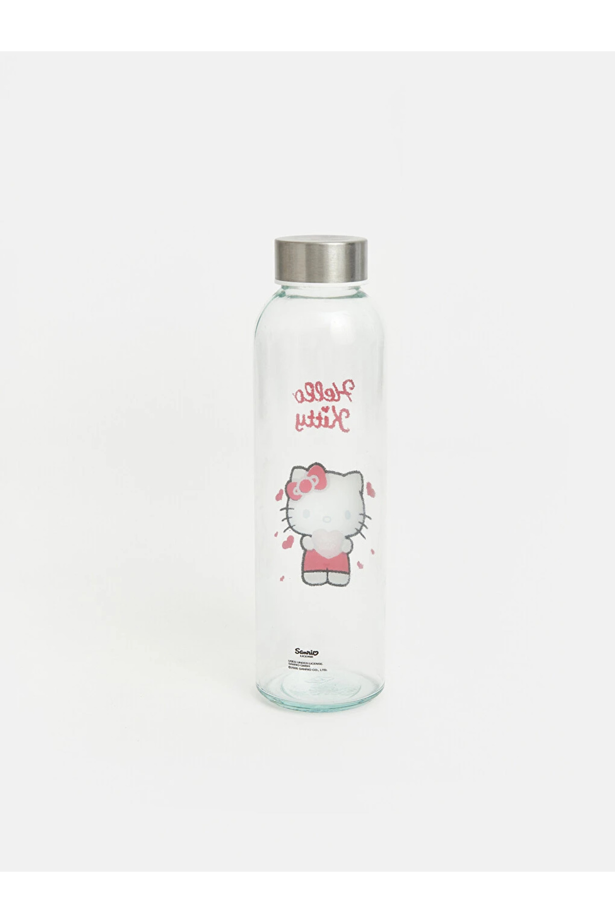 LCW HOME سرپوش دار شیشه‌ای Hello Kitty طرح‌دار 500 میلی‌لیتر