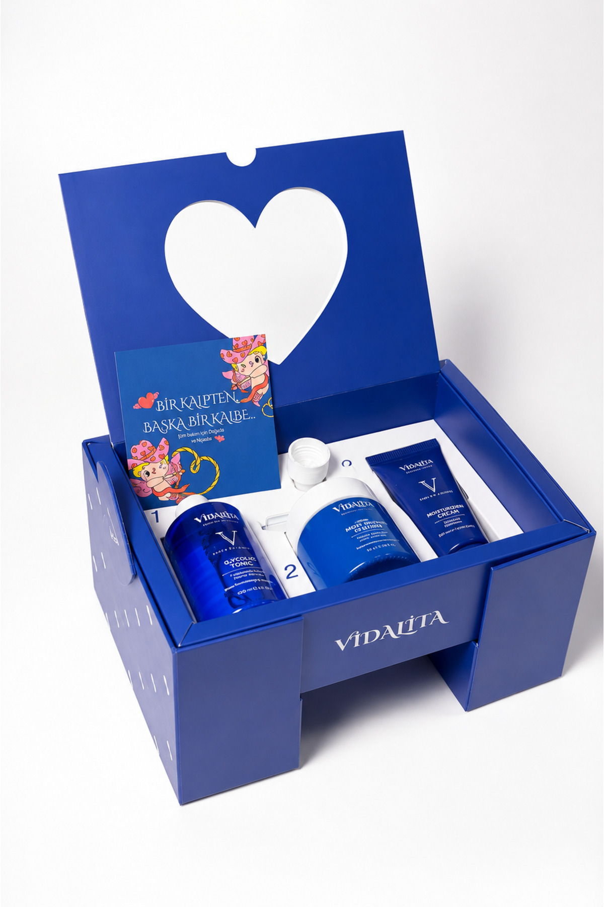 Vidalita Beauty & Care Cilt Kusursuzlaştırıcı 3'lü Bakım Seti Özel PR Kutusu (Tonik, Peeling, Nemlendirici) — Yüzbakımprr