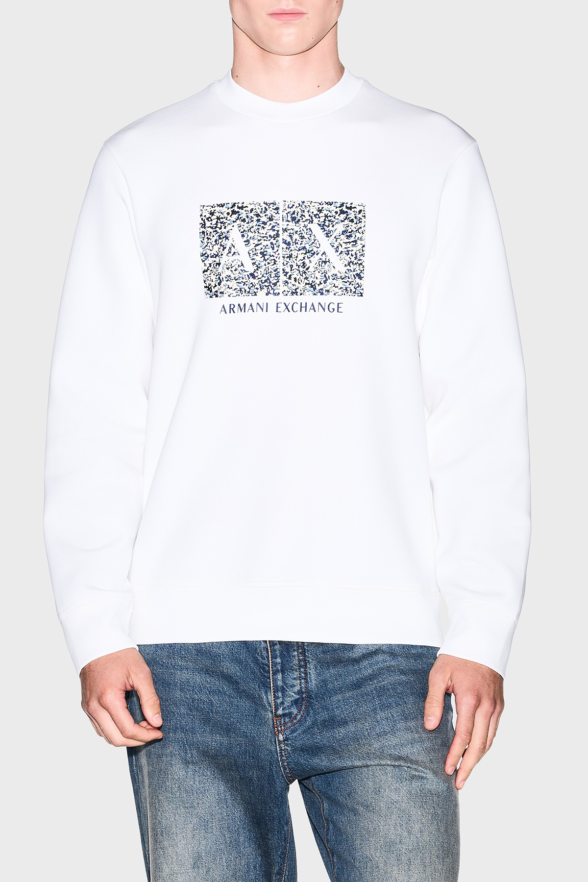 سویشرت مردانه یقه گرد طرح معمولی از جنس پنبه، مدل SWEAT XM002888 AF10818 U0009 آرمانی اکسچنج سویشرت Armani Exchange