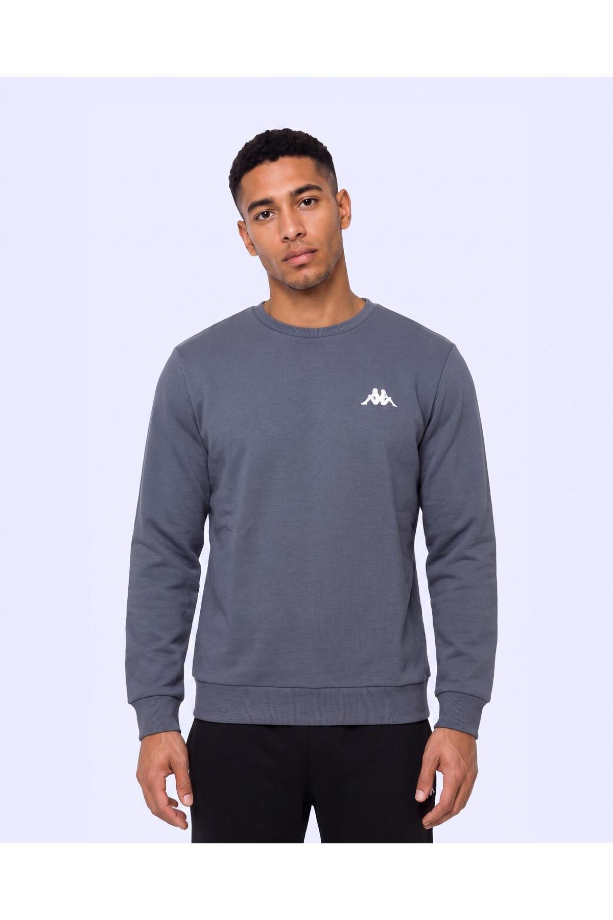 Kappa Tanner Erkek Antrasit Regular Sweatshirt görsel 2