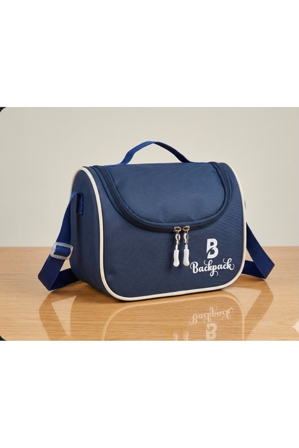 GoldLine AVM Backpack Folyolu Isı Yalıtımlı Lüx Günlük İlkokul Ortaokul Okul Gezi Beslenme Çantası Lacivert