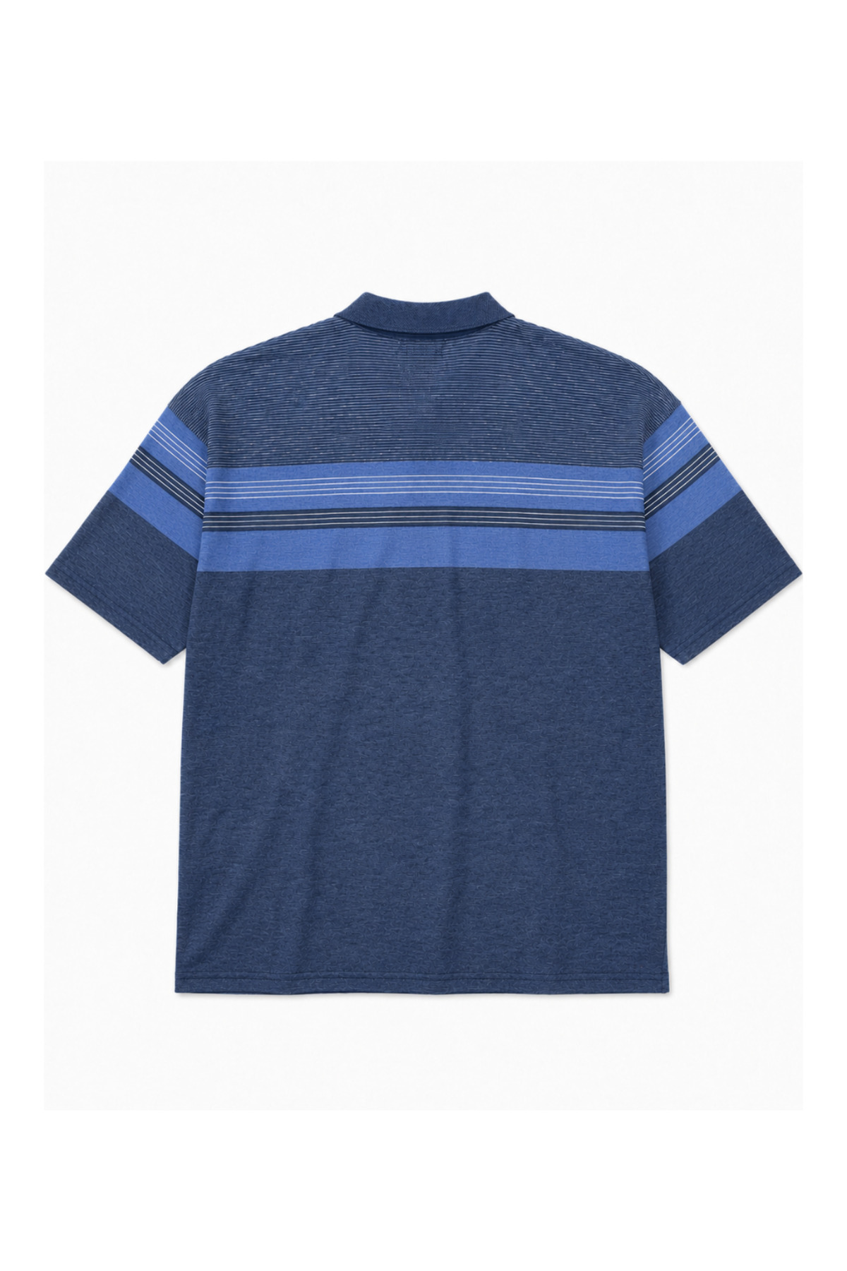 BattalModa Erkek Büyük Beden Melanj Lacivert Polo Yaka Kısa Kollu Sandline Tişört 5XL-6XL-7XL-8XL görsel 5