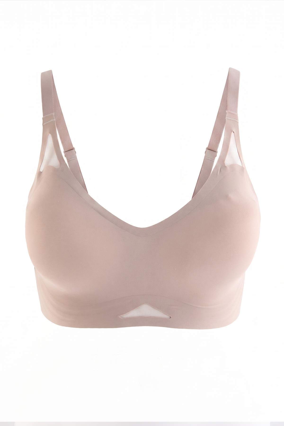 Trendyolmilla Curve Vizon Dikişsiz Lazer Kesim Görünmez/Hayalet Balensiz Kaplı Bralette Örme Sütyen
