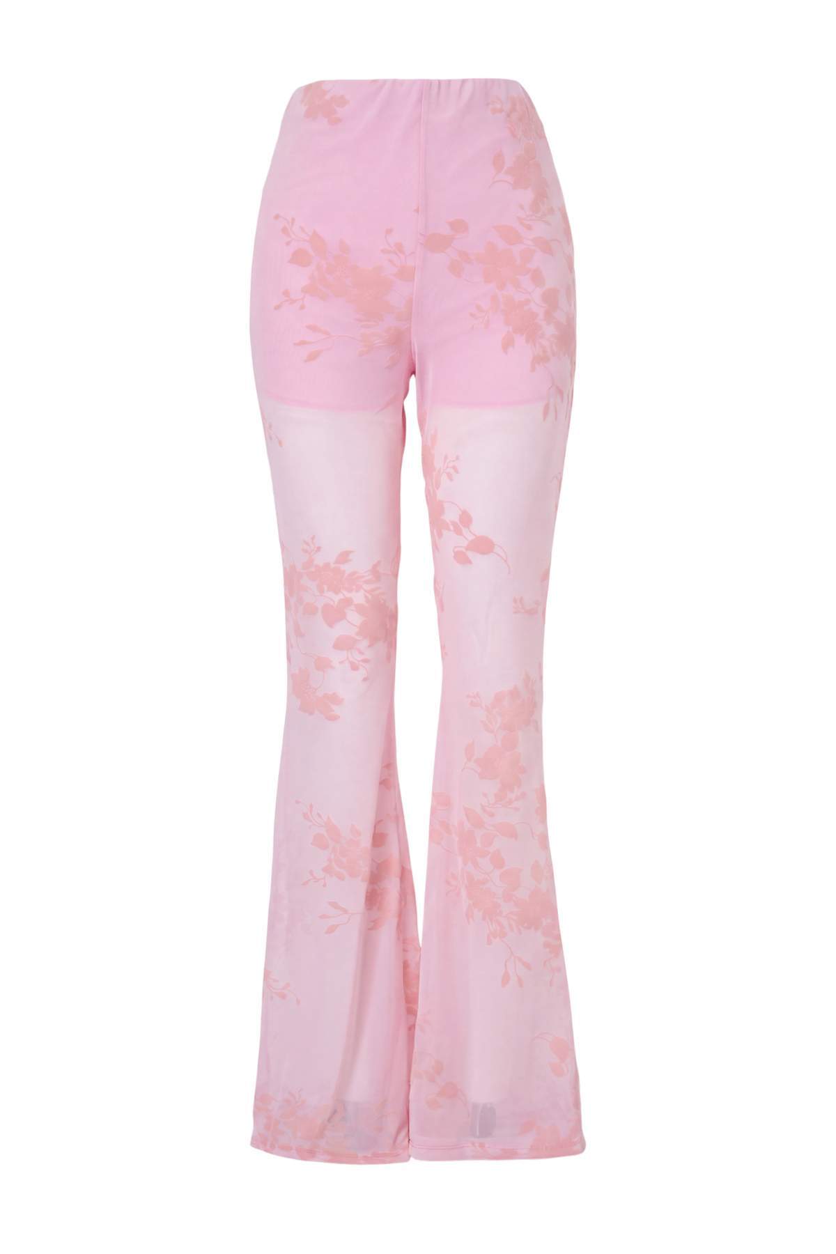 Trendyolmilla Pembe Çiçekli Örme Sandy Pantolon TPRAW27PL00003