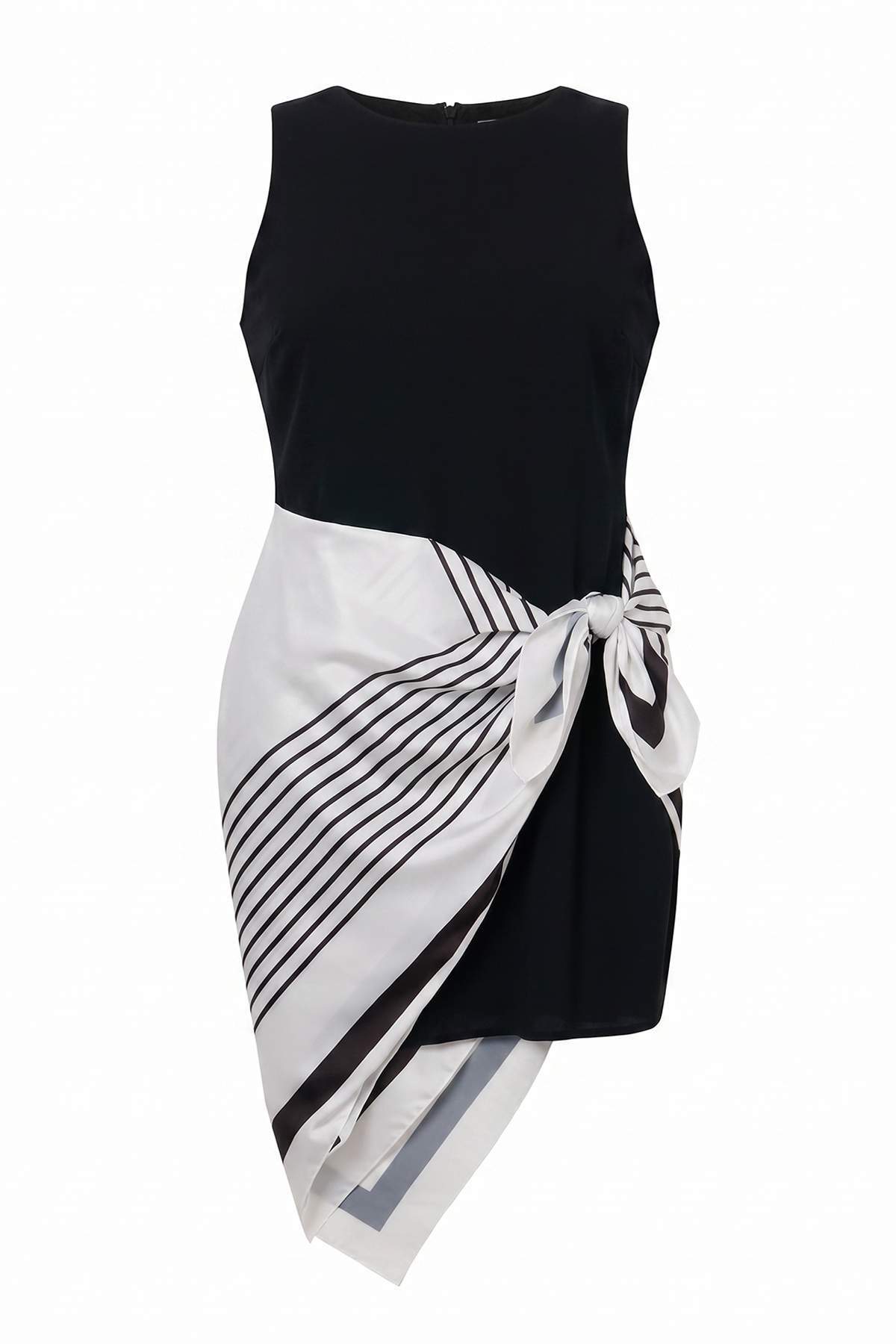 Trendyolmilla Curve Siyah Dokuma Büyük Beden Elbise TBBAW27AH00027