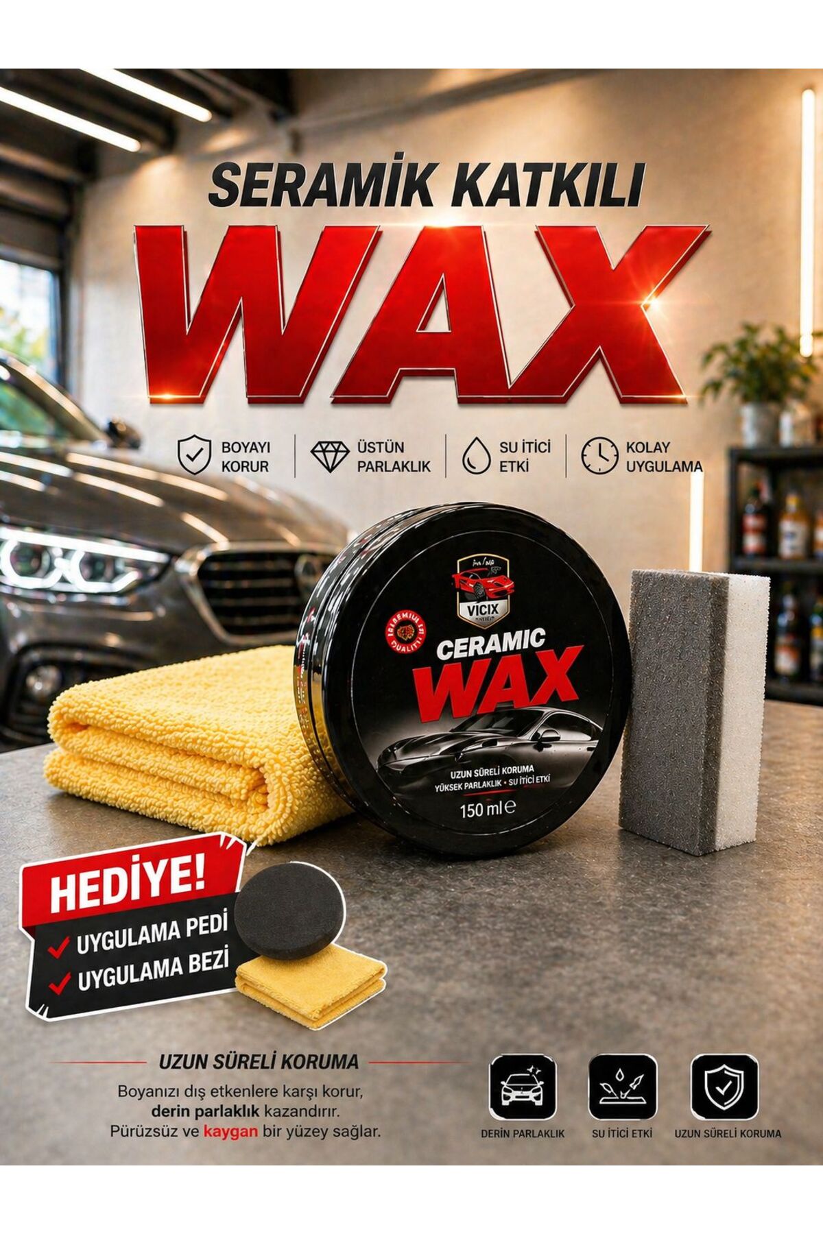 クリスタルガイザー様　VICIS パーツ VİCİX Araba Oto Seramik Katkılı Wax Boya Koruma Seremik Katkılı