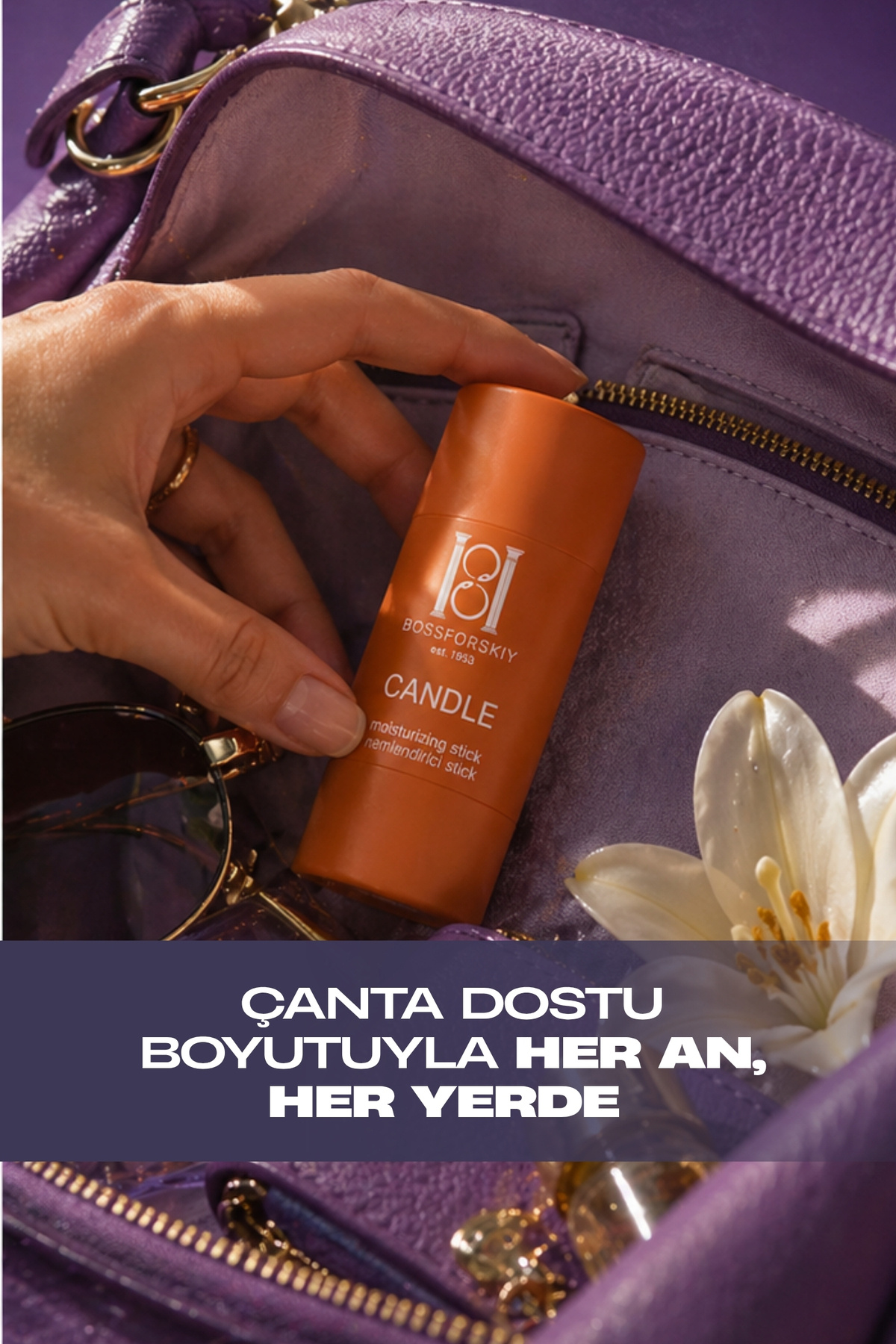 Candle Yoğun Nemlendirici Bakım Stick – El, Dirsek, Diz, Topuk ve Kuru Bölgeler İçin – Shea Butter, Badem Yağı, B5 & E Vitamini – 30 g — BSF-002 — تصویر 3 از 3