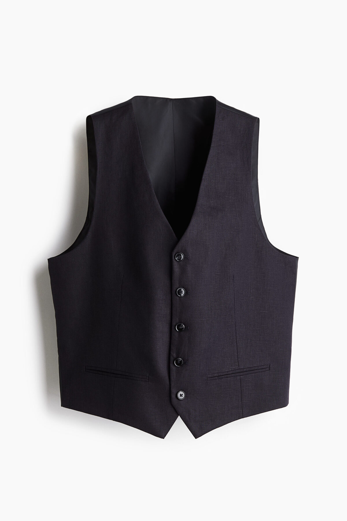 جلیقه کت و شلوار کتانی باریک اچ اند ام جلیقه H&M