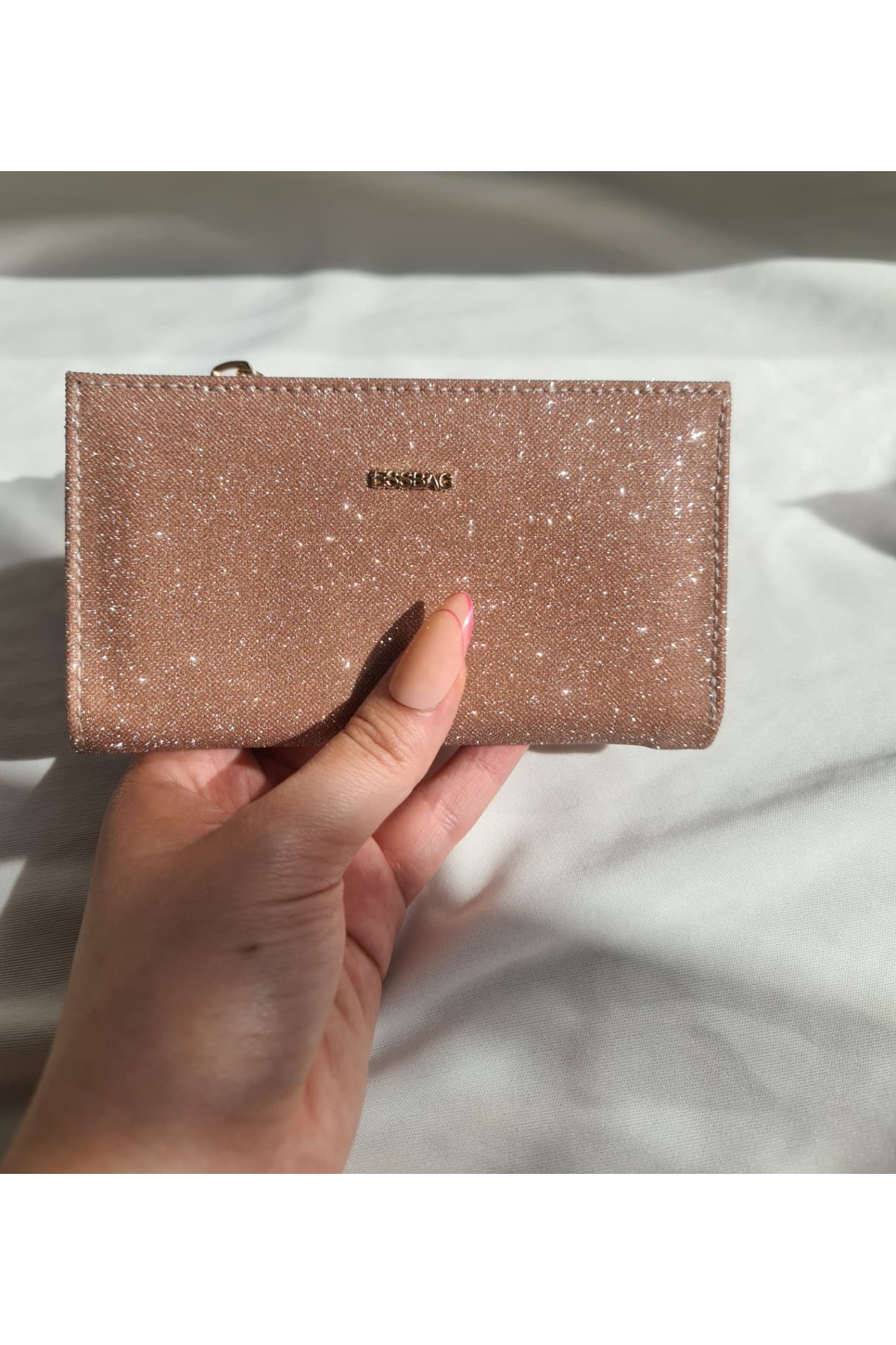 byliora Simli Rose Gold Kartlık/Cüzdan