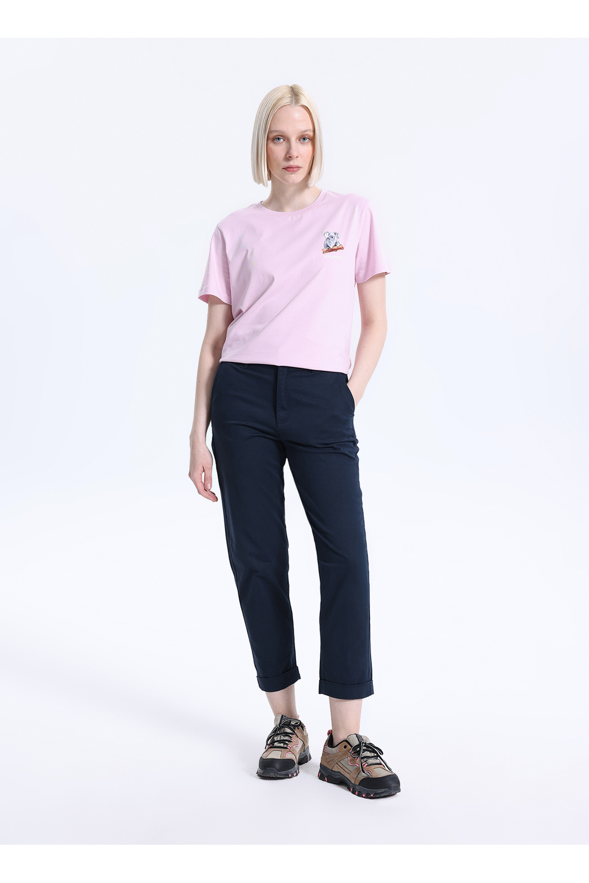 Discovery Expedition D6SL-PNT3541 Lacivert Kadın Chino Pantolon