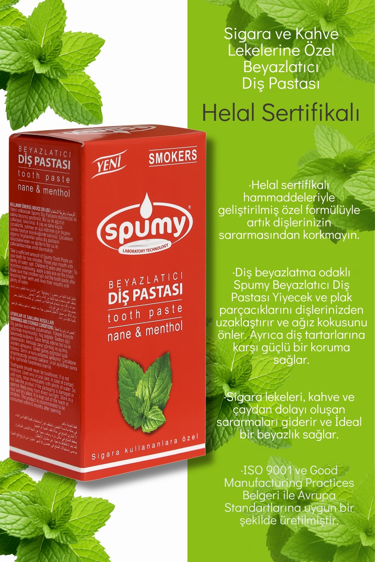 Spumy Sigara Ve Kahve Lekelerine Özel Beyazlatıcı Organik Diş