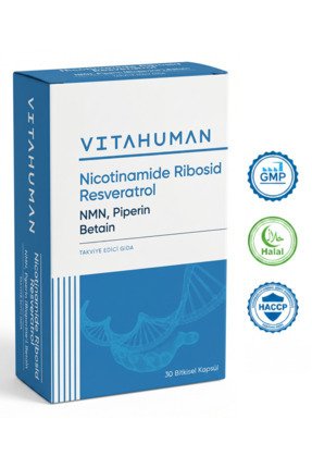 Vitahuman Resveratrol, NR, NMN, Betaine, Piperin, NAD+Destekleyici, Anti Agin...