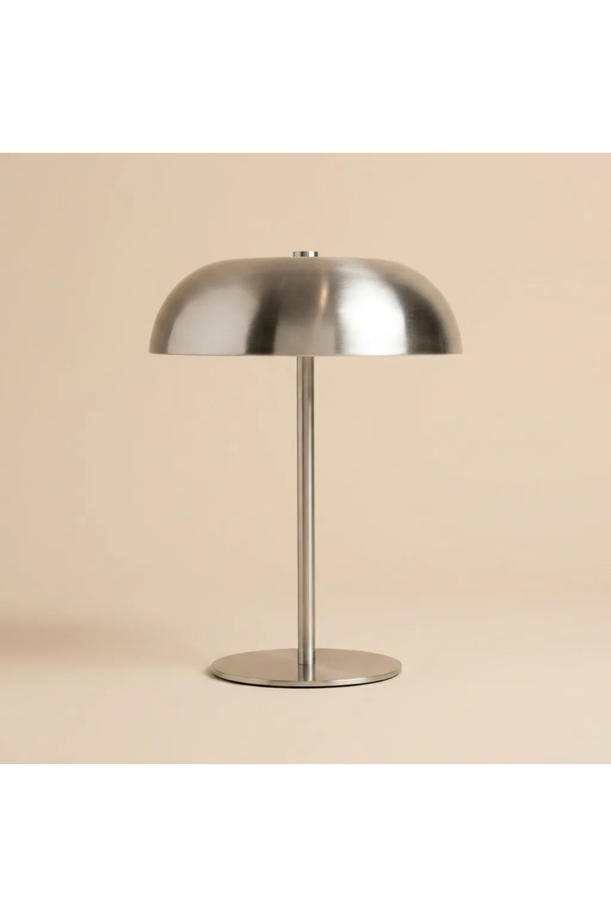 Metal Silver Touch Rechargeable Lampshade & Table Lamp