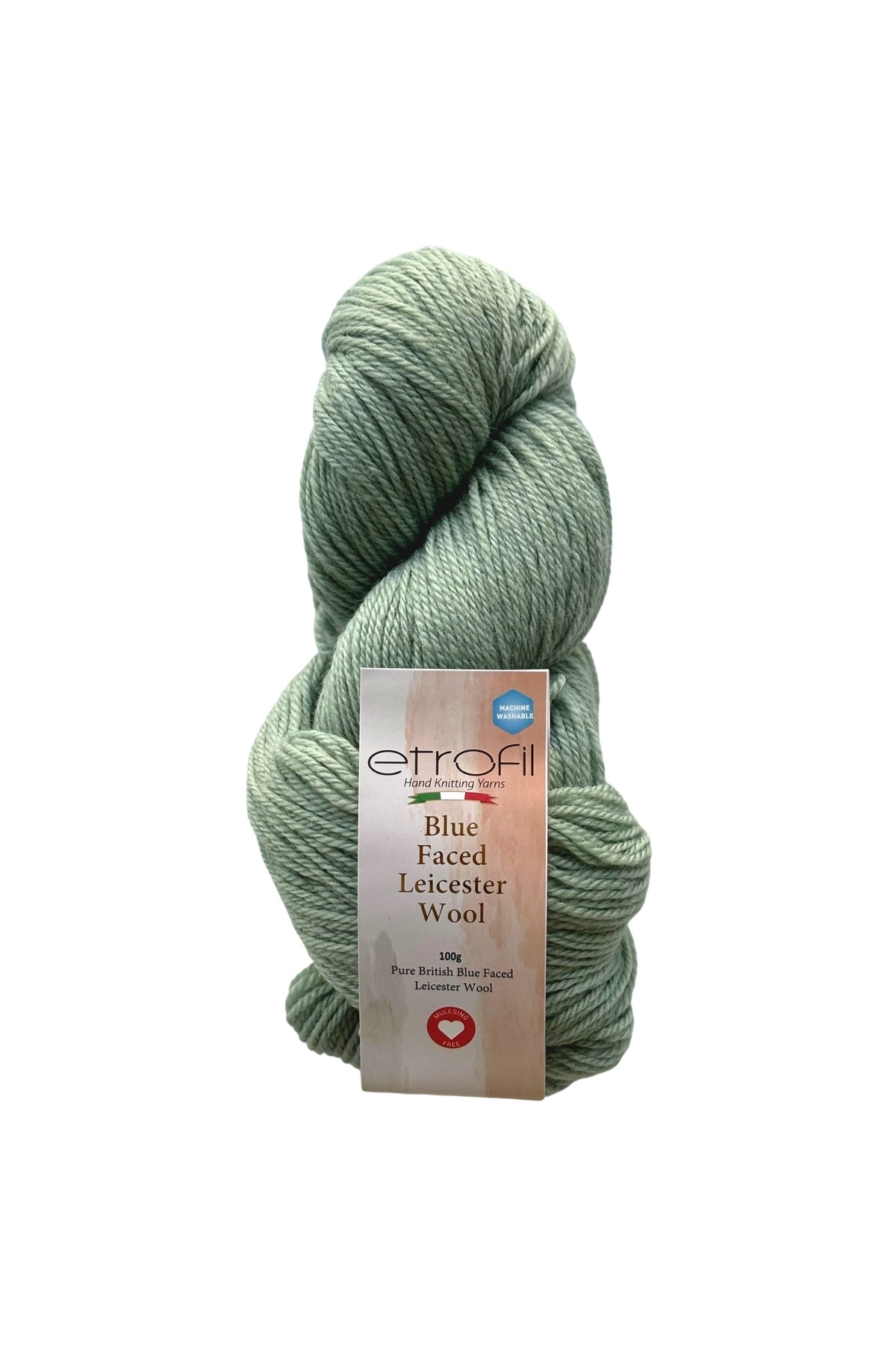 Blue Faced Leicester Braid Sage Green 100% Wool 100g 240m (79080)