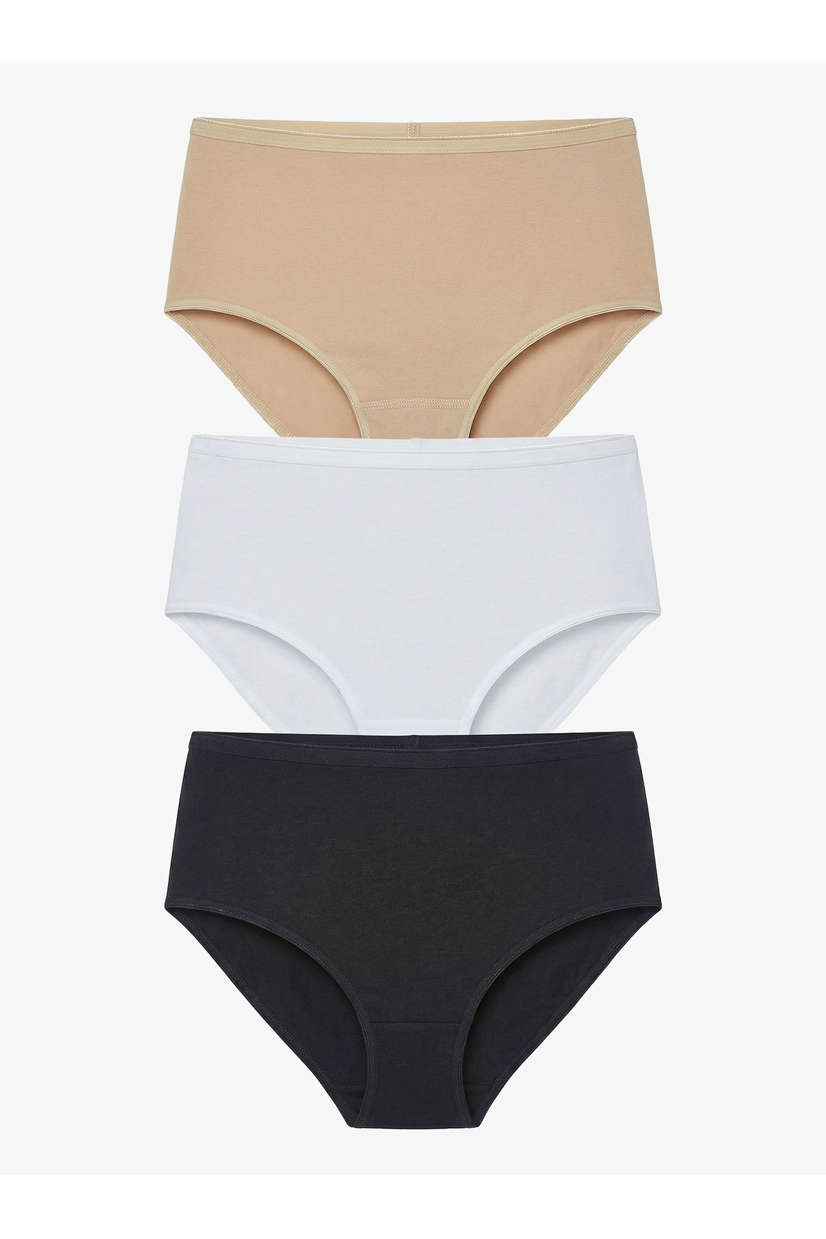 Women's Panties 3-Pack Essential 1577 - White Skin Black