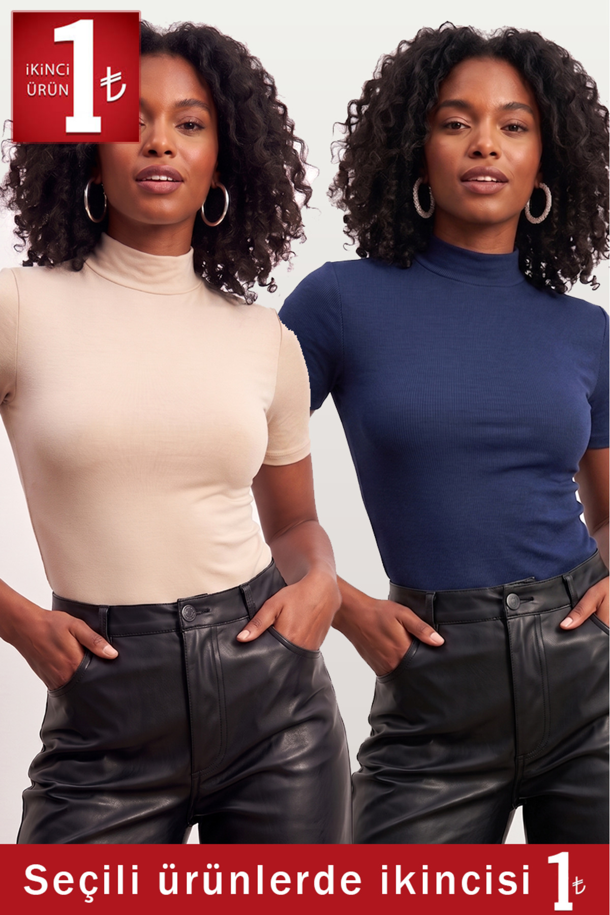 Women's Black White 2-Pack Short Sleeve Blouse