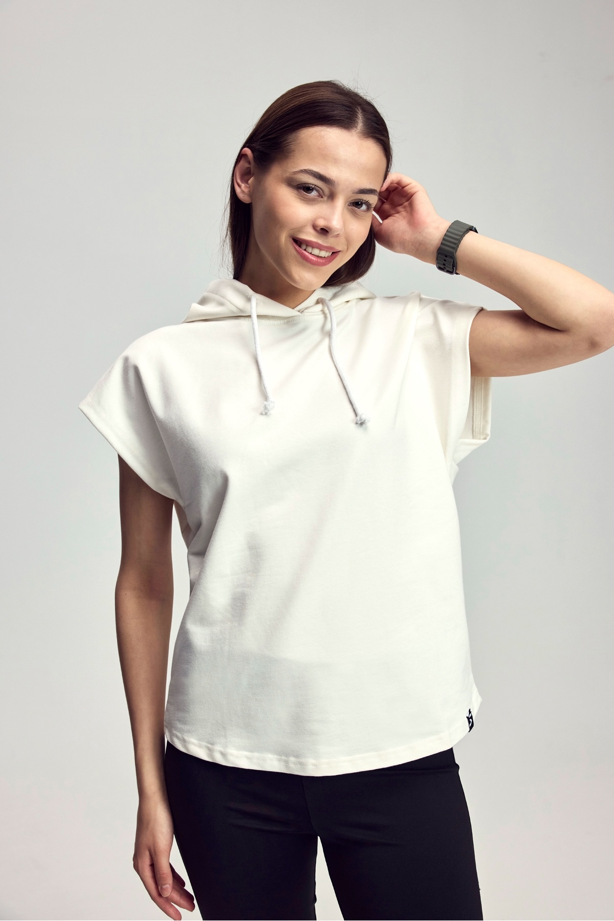 Scorp Nexa Kadın Kolsuz Sweatshirt Beyaz görsel 3