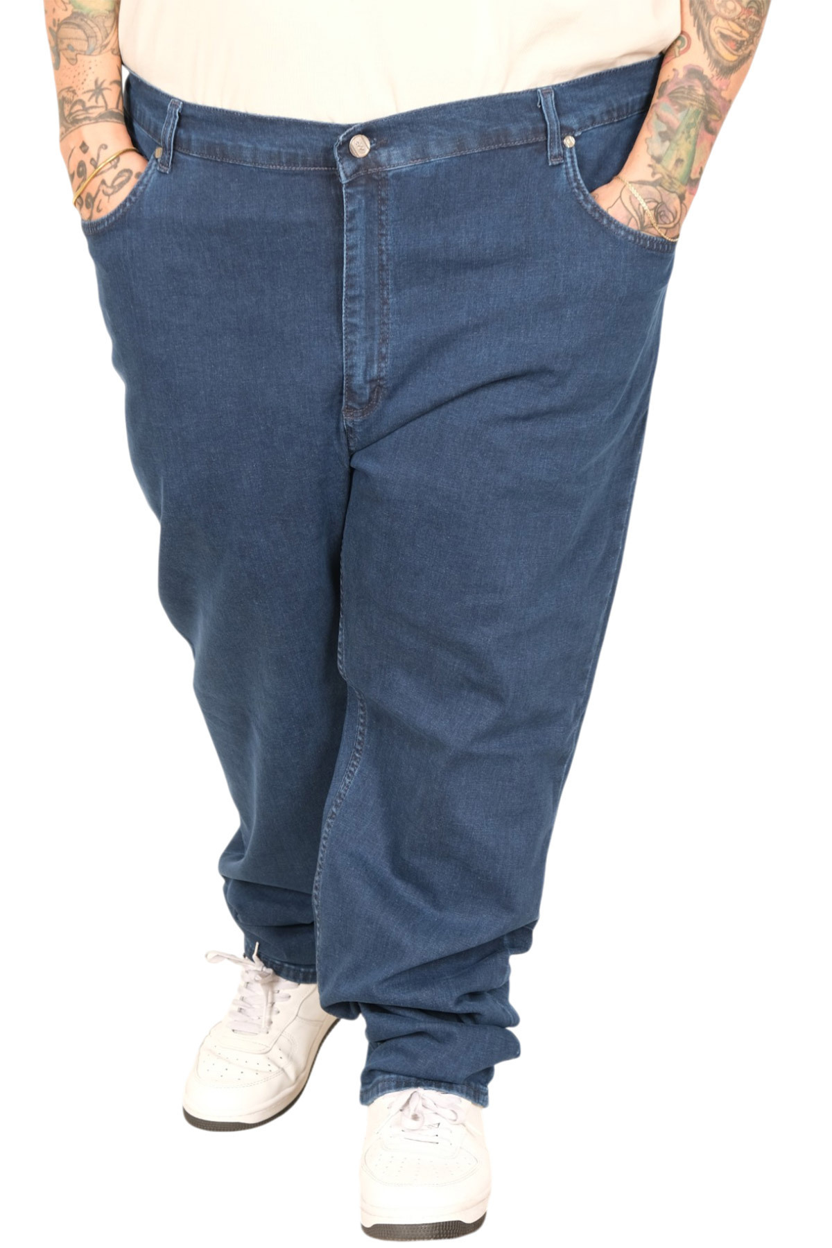 ModeXL Büyük Beden Erkek Kot Pantolon Klasik NEPTN 24900 Mavi görsel 2