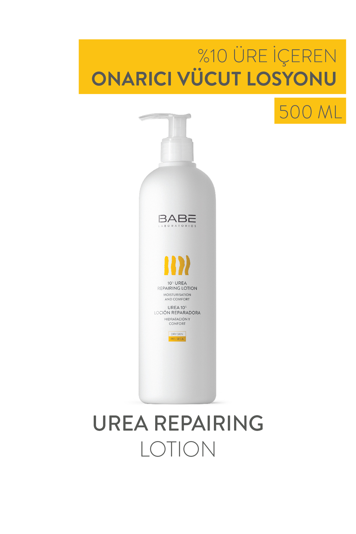 Babe Laboratorios 10% Urea Repairing Lotion 500ml - %10 Üre İçeren Onarıcı Vücut Losyonu