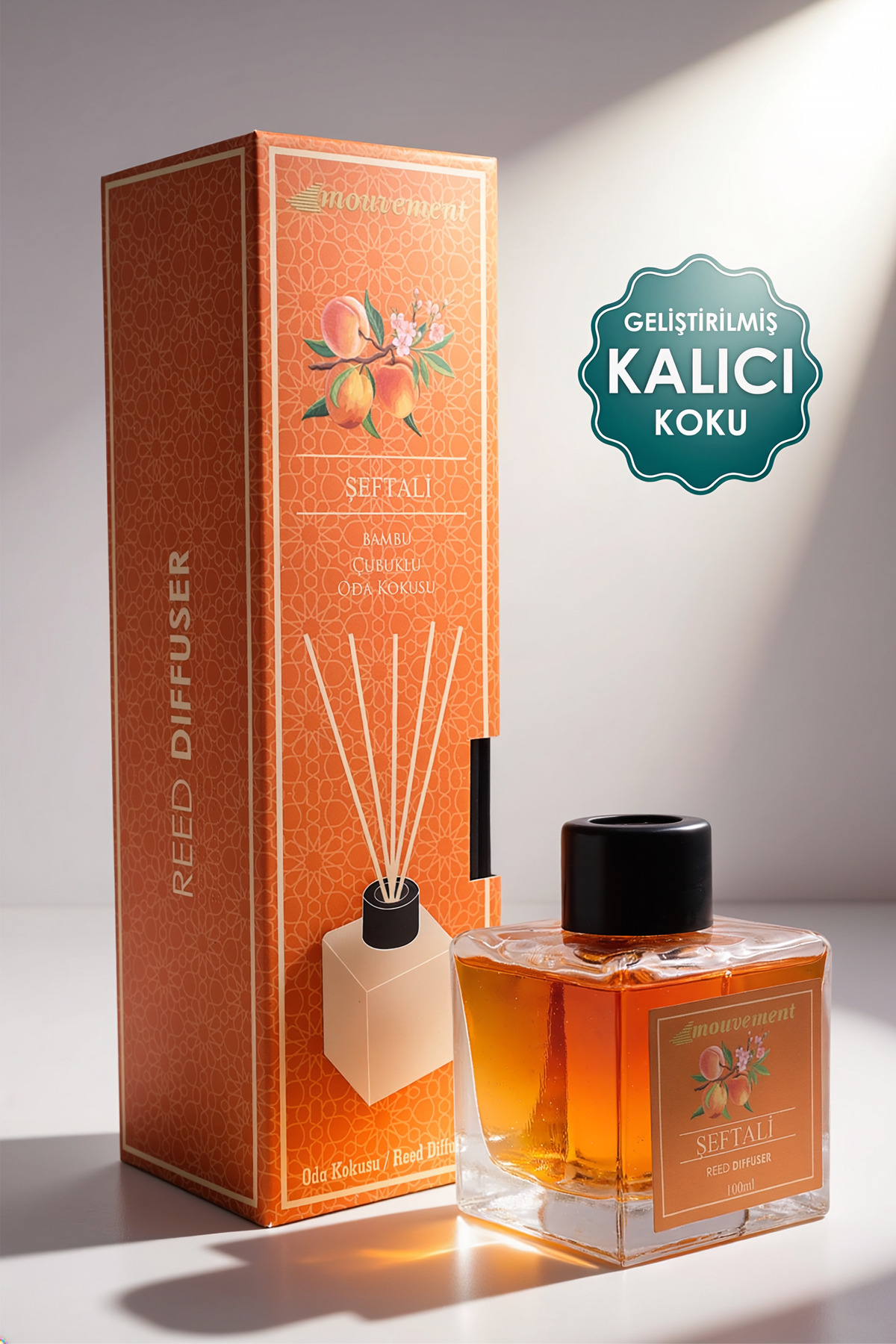 Peach Orchard 100 ml Bamboo Stick Room Fragrance – A Sweet and Fruity Vitality