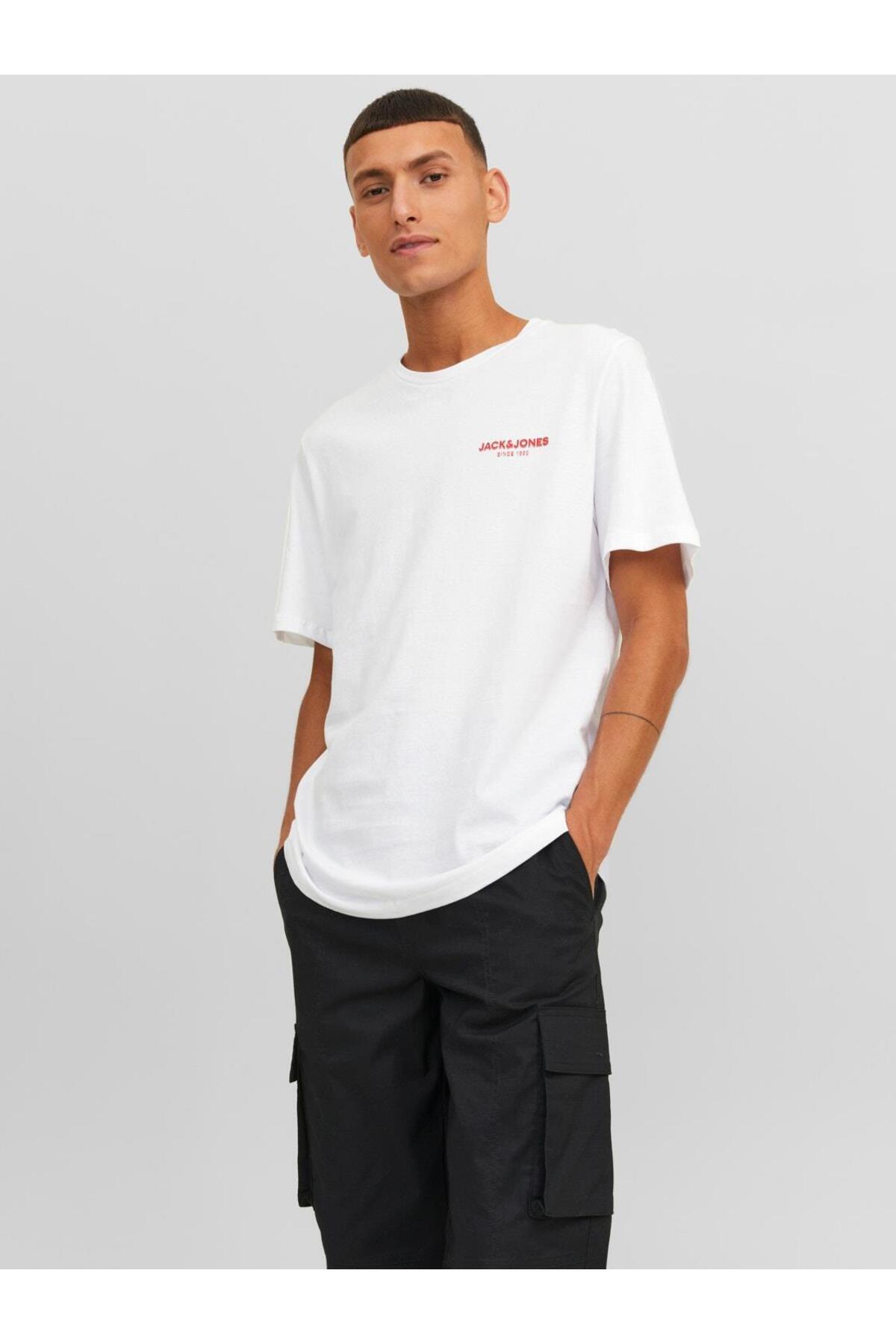 تی شرت مردانه Jcosnorkle مدل یقه گرد Fst جک اند جونز تی شرت Jack & Jones