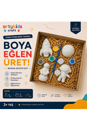 ArtyKids Craft Taş Tozu Boyama Kiti // Uzay Serisi // Aile - Çocuk Aktivitesi
