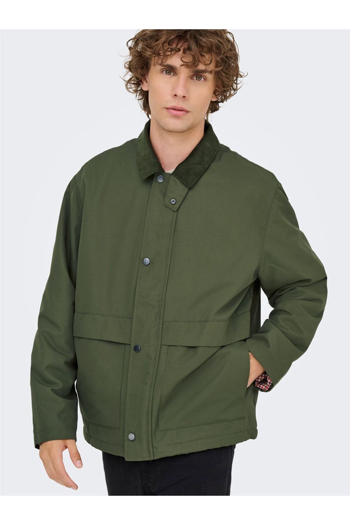 Only & Sons ONSKOSMO PADDED JACKET OTW VD Erkek Yeşil Ceket - 22034856 görsel 3