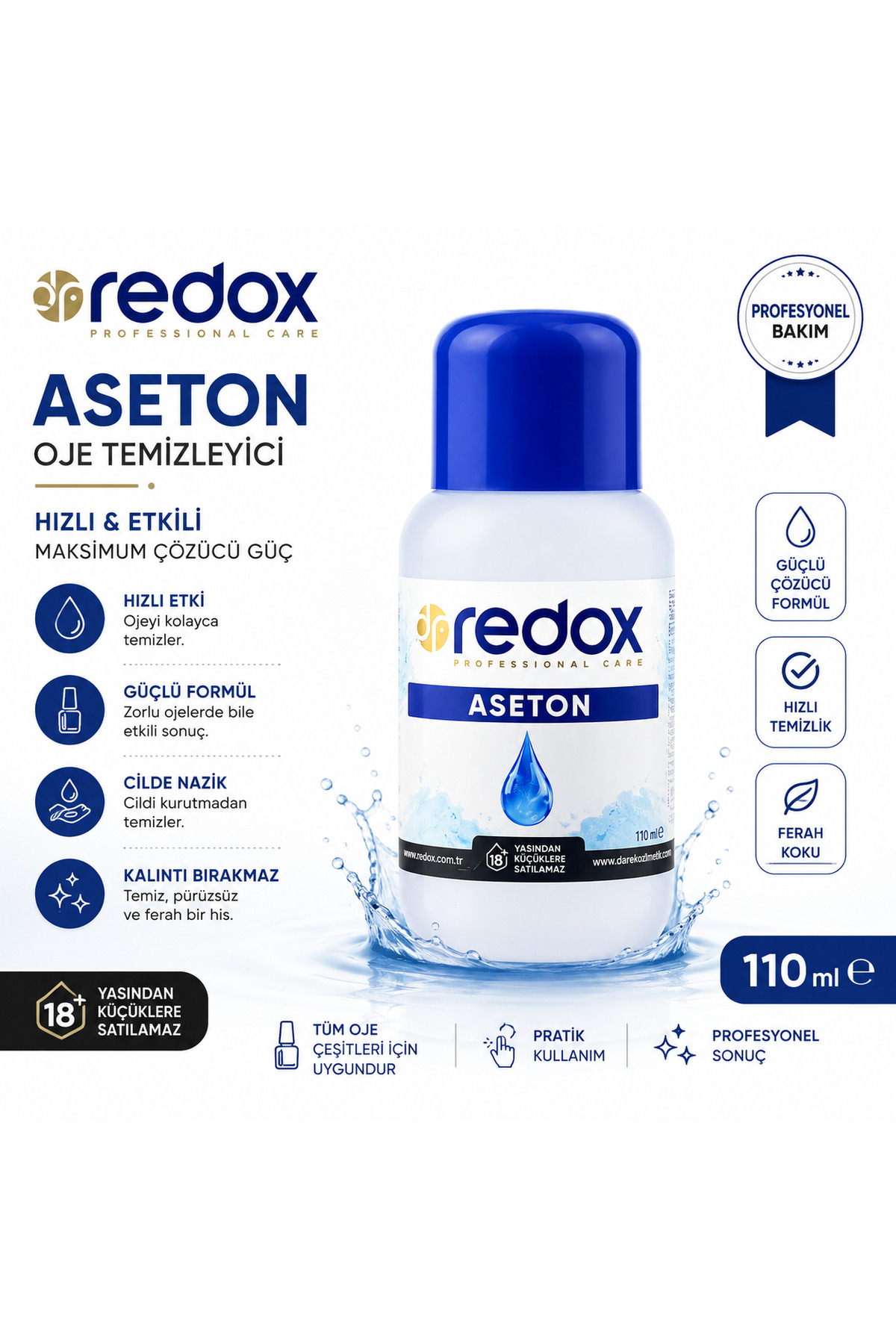 ASETON 110ML MAVİ — RDX263
