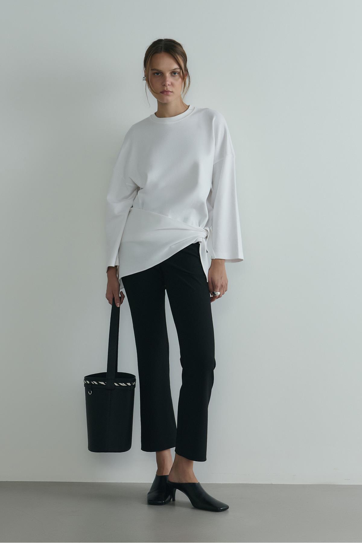 Suud Collection Siyah Janet Flare Pantolon görsel 5