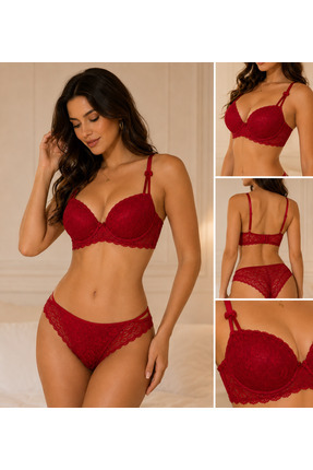 Luvia Lingerie KIRMIZI DOLGULU KADIN İÇ ÇAMAŞIRI